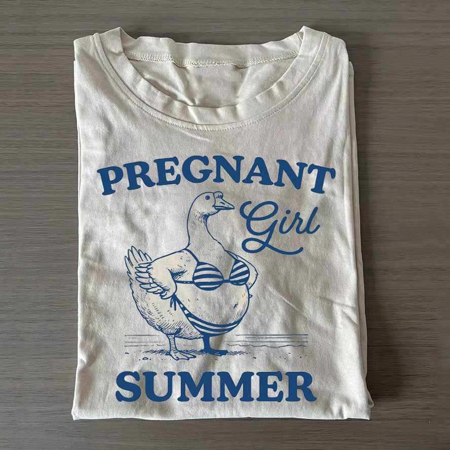 Pregnant Girl Summer T-Shirt