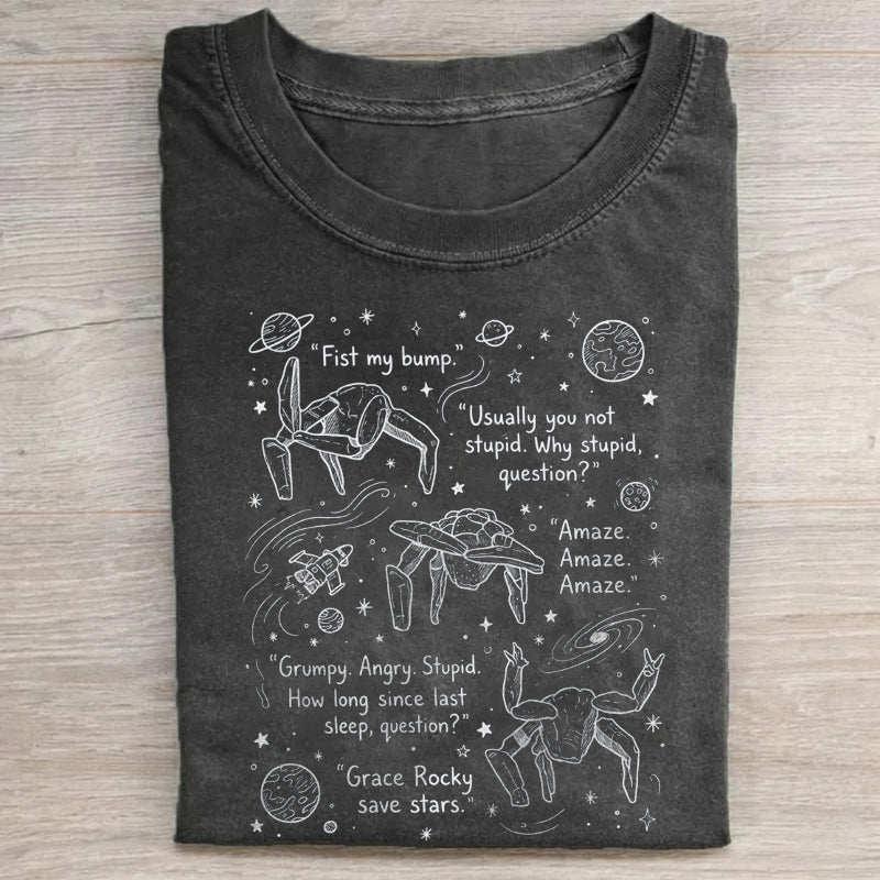 Rocky Quotes Retro Space T-Shirt