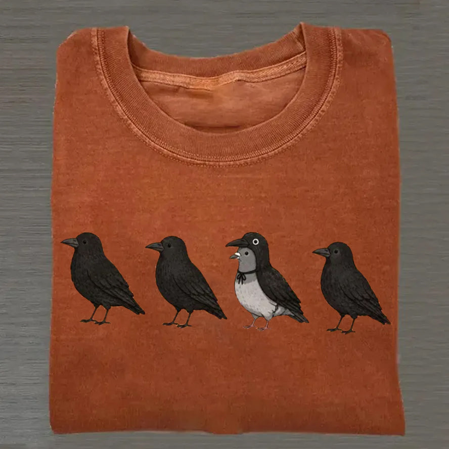 Funny Crow Pigeon T-shirt