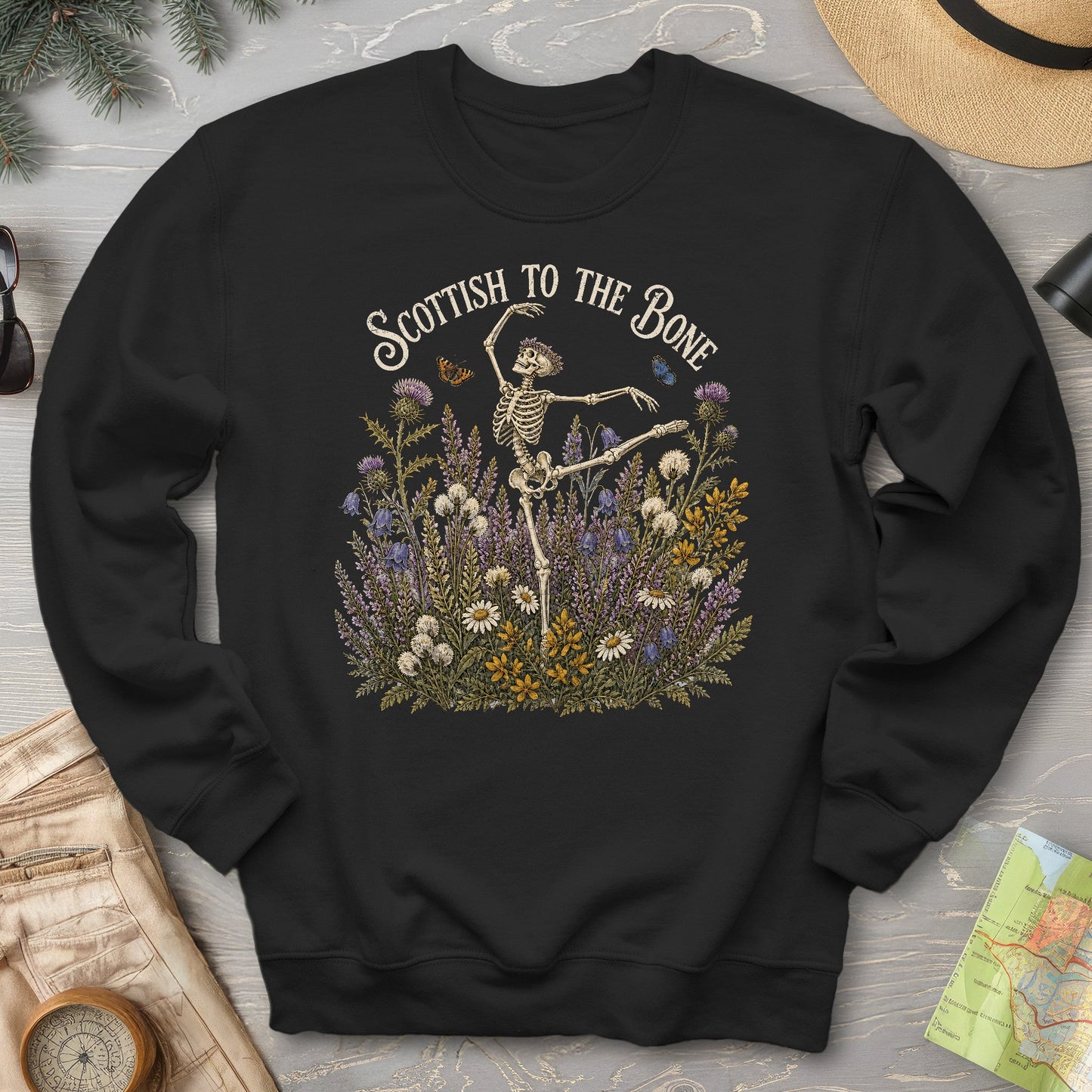 Scottish Floral Bone Sweatshirt