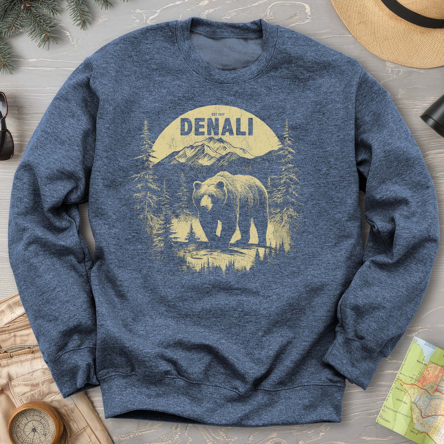 Denali National Park Grizzly Bear Sweatshirt