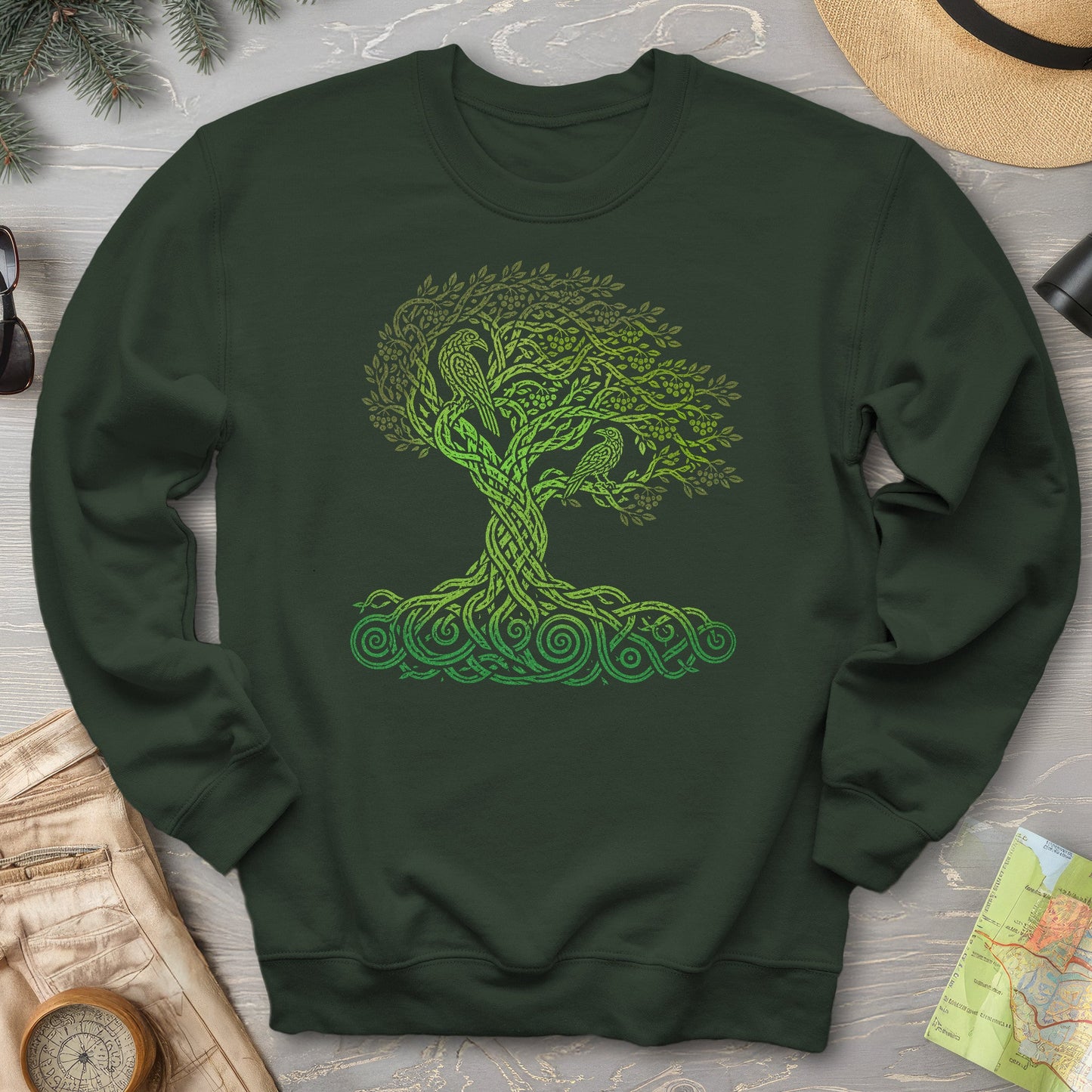 Celtic Raven Tree Sweatshirt