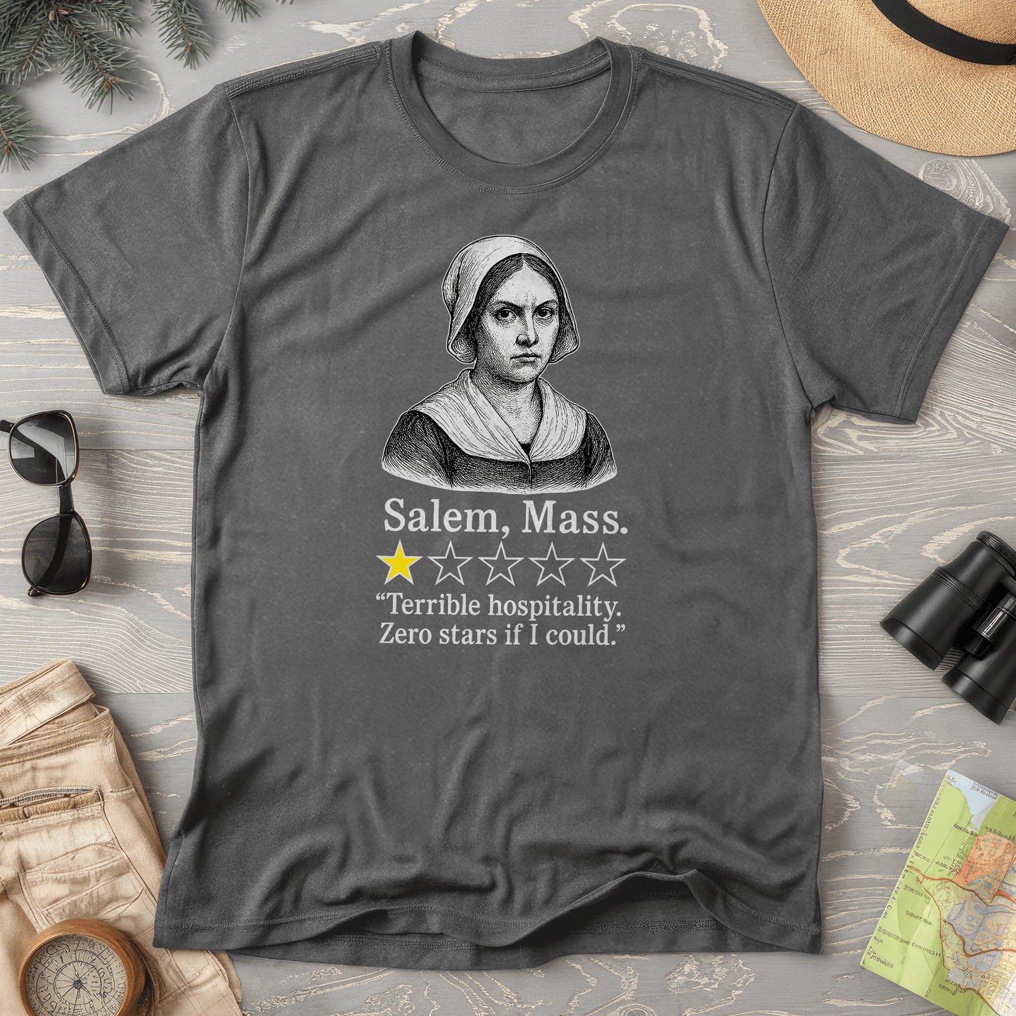 Salem Massachusetts "1 Star Review" T-Shirt