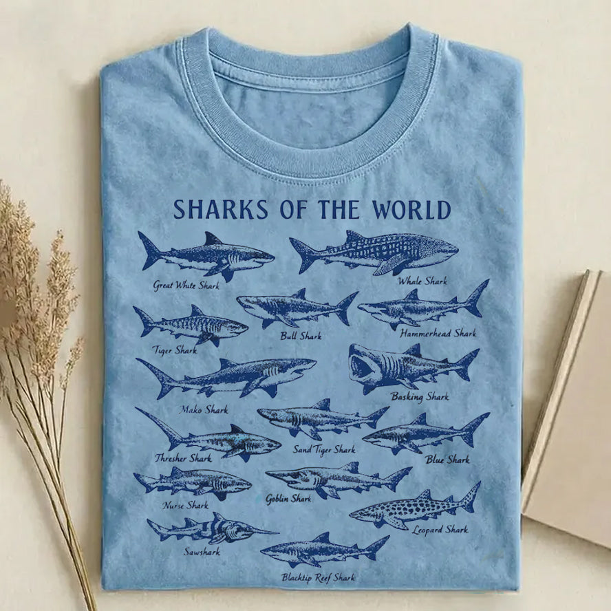 Vintage Sharks Of The World T-shirt