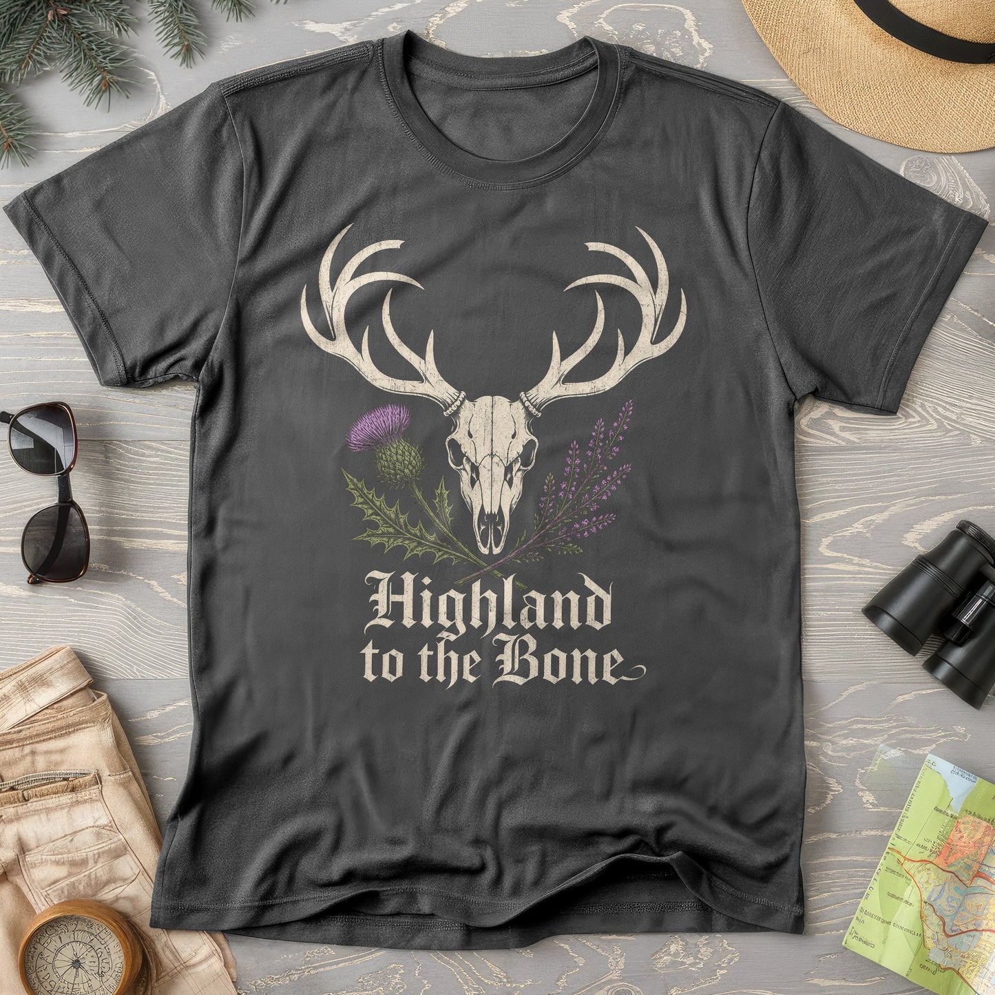 Highland Stag Skull T-Shirt