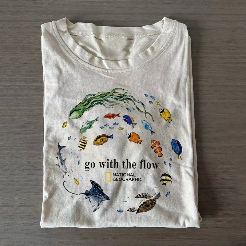 Marine Animals Go With The Flow T-shirt