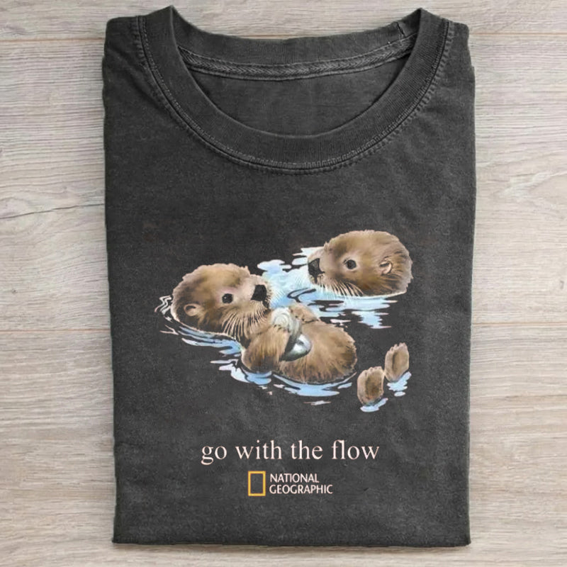 National Geographic Otter Go with the Flow T-Shirt/Sweatshirt