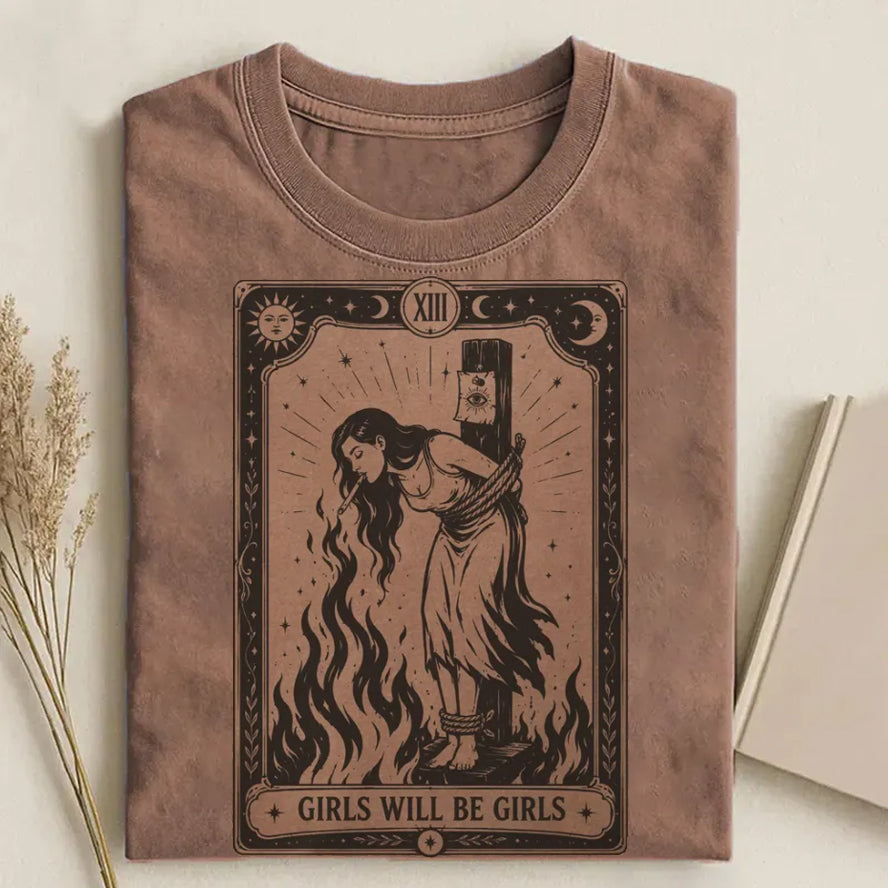 Girls Will Be Girls Witch With Sigarete T-shirt