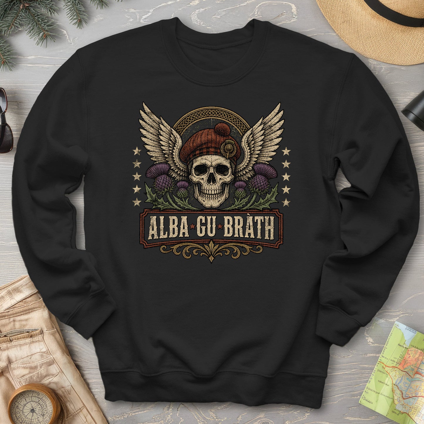Alba Skull Thistle Sweatshirt