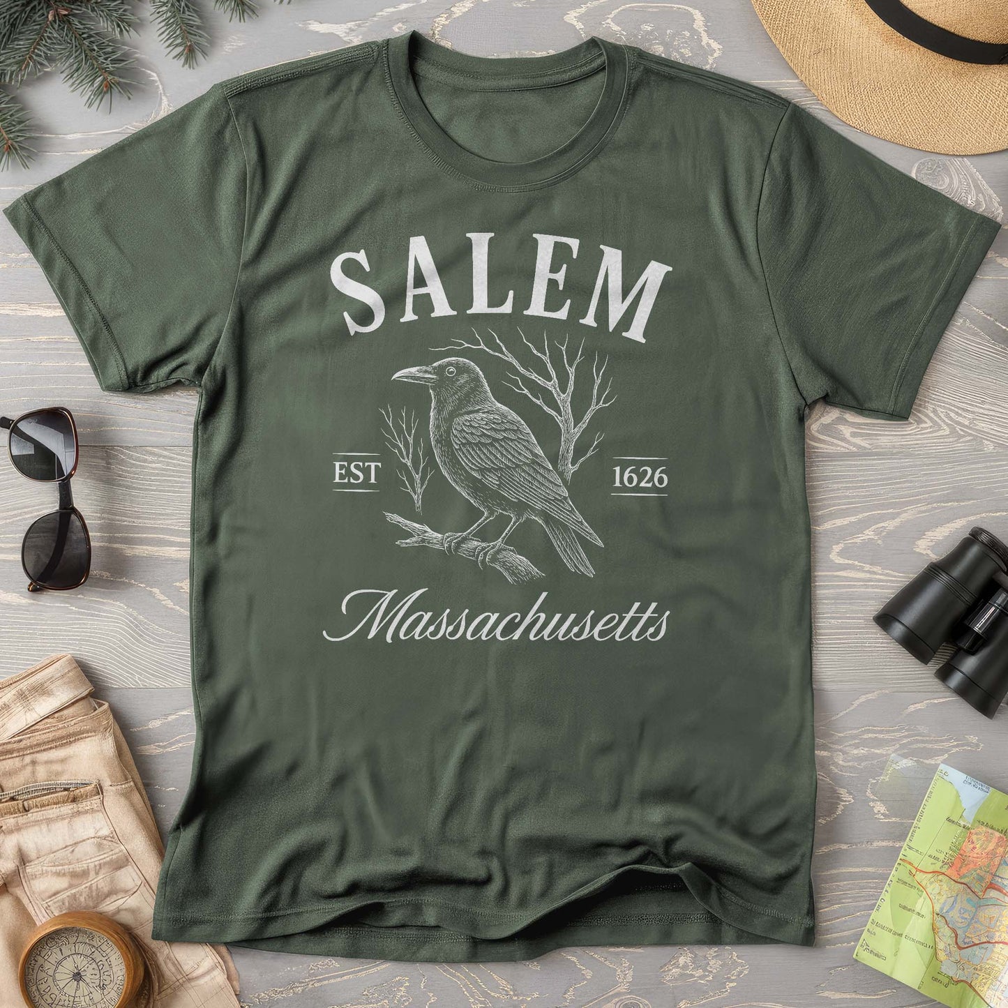 Salem Massachusetts Raven T-Shirt