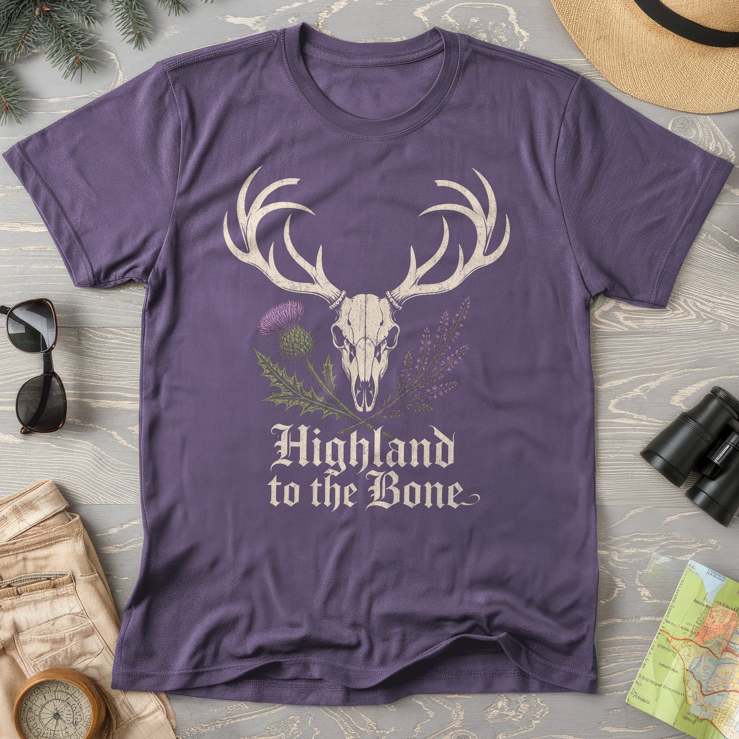 Highland Stag Skull T-Shirt