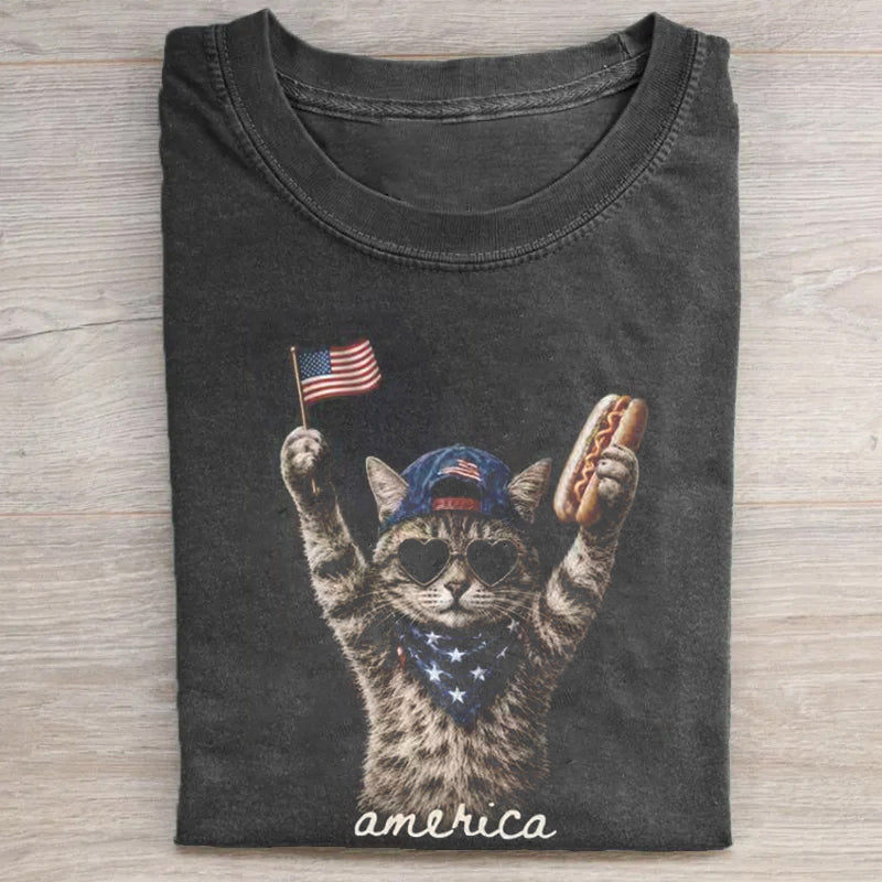 Cat 4th Of July T-shirt