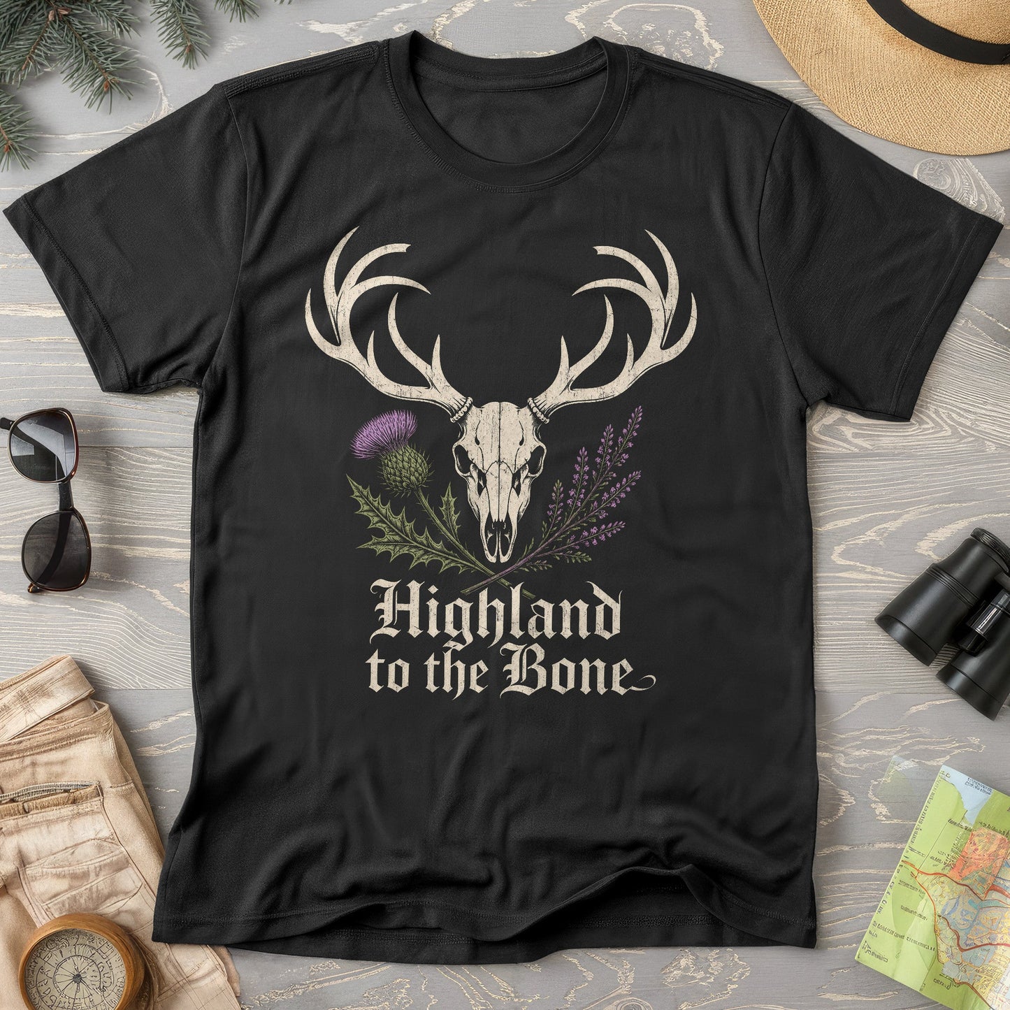 Highland Stag Skull T-Shirt