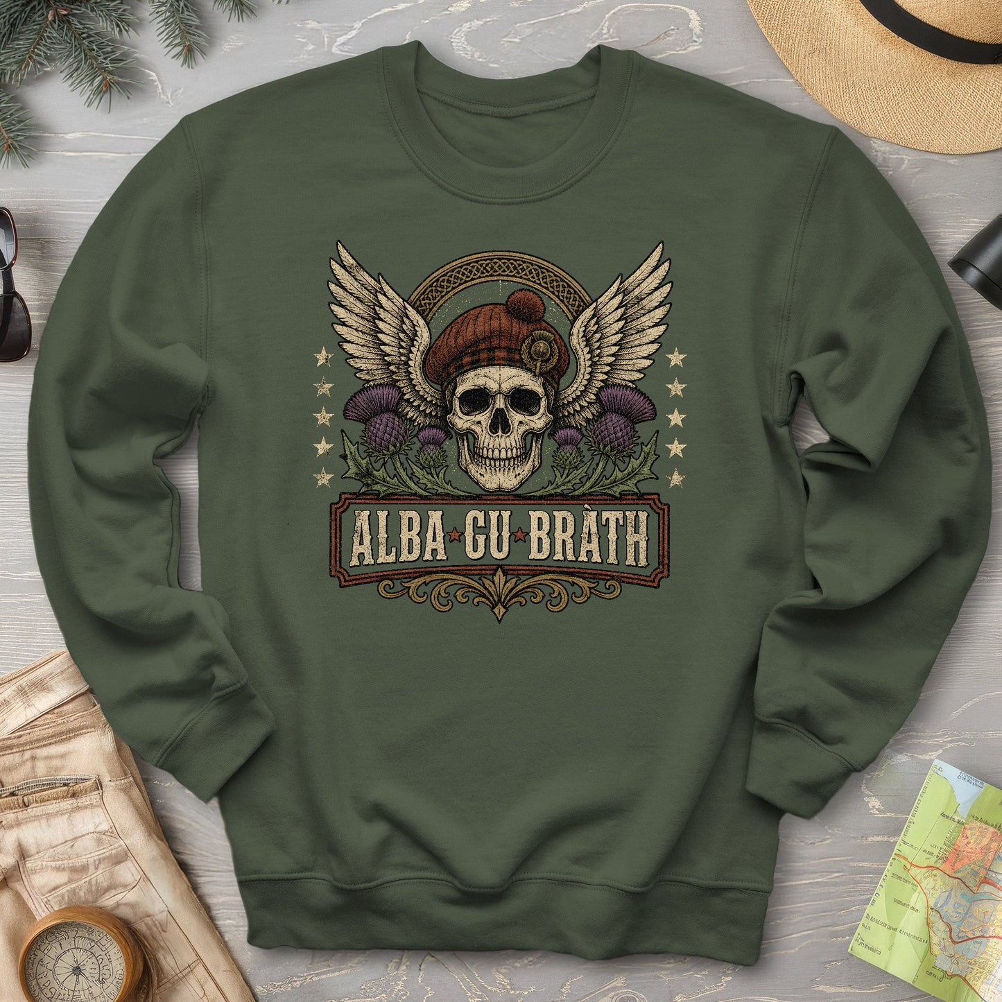 Alba Skull Thistle Sweatshirt