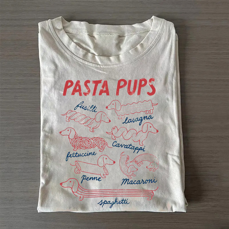 Pasta Pups Funny Dachshund Spagetti T-shirt