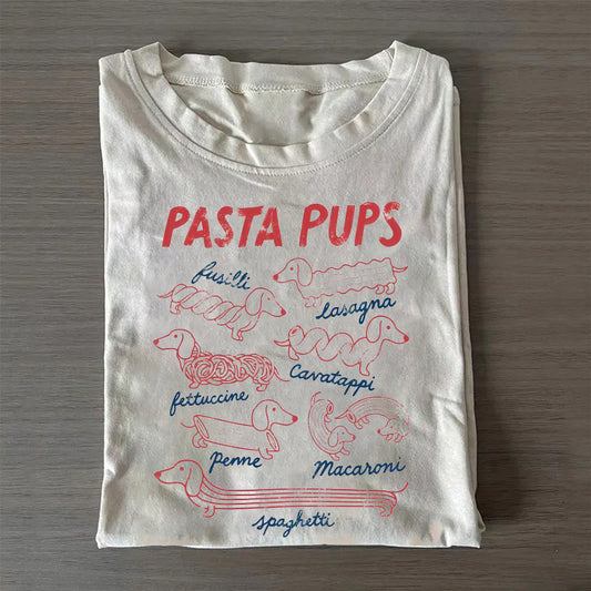 Pasta Pups Funny Dachshund Spagetti T-shirt