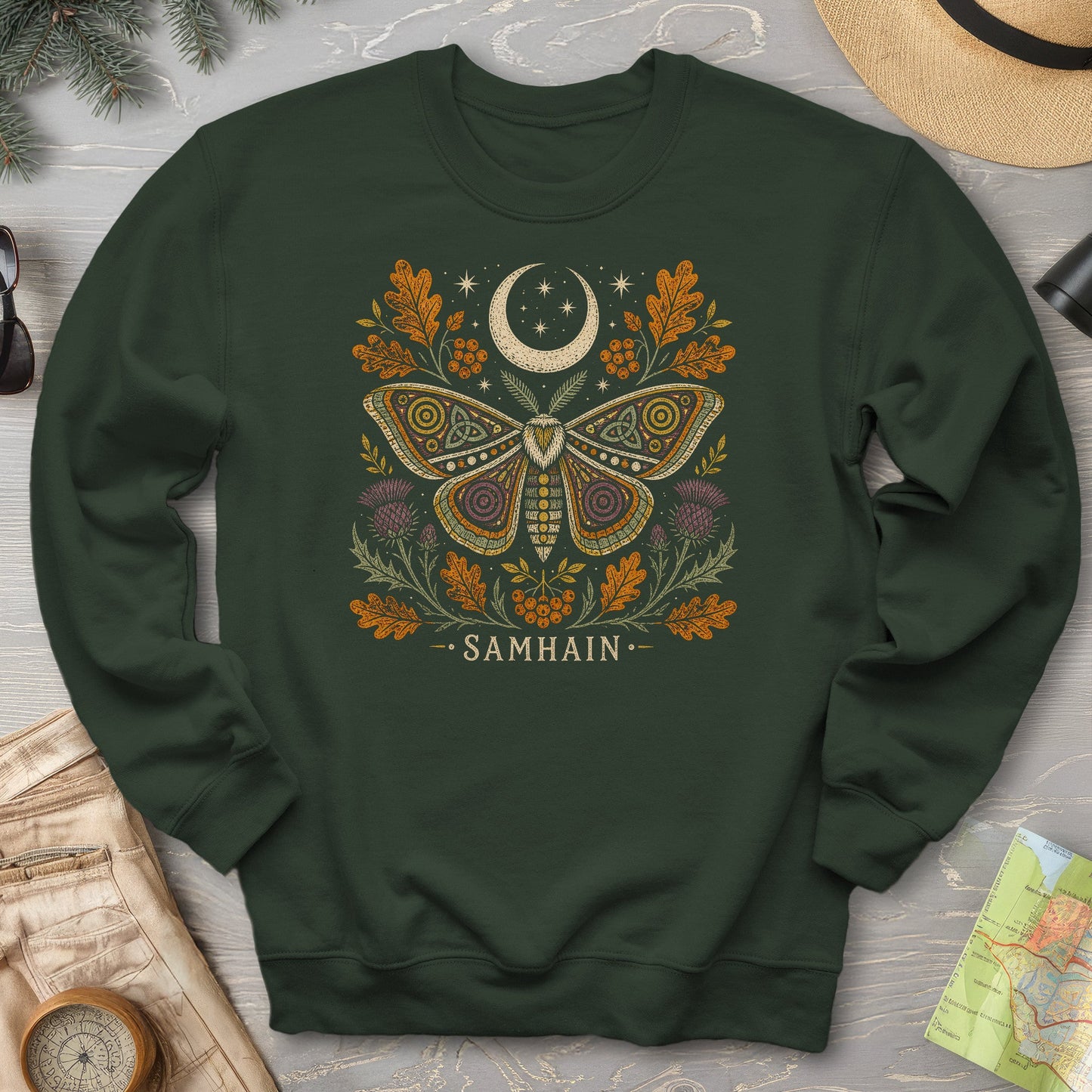 Samhain Autumn Moth Sweatshirt