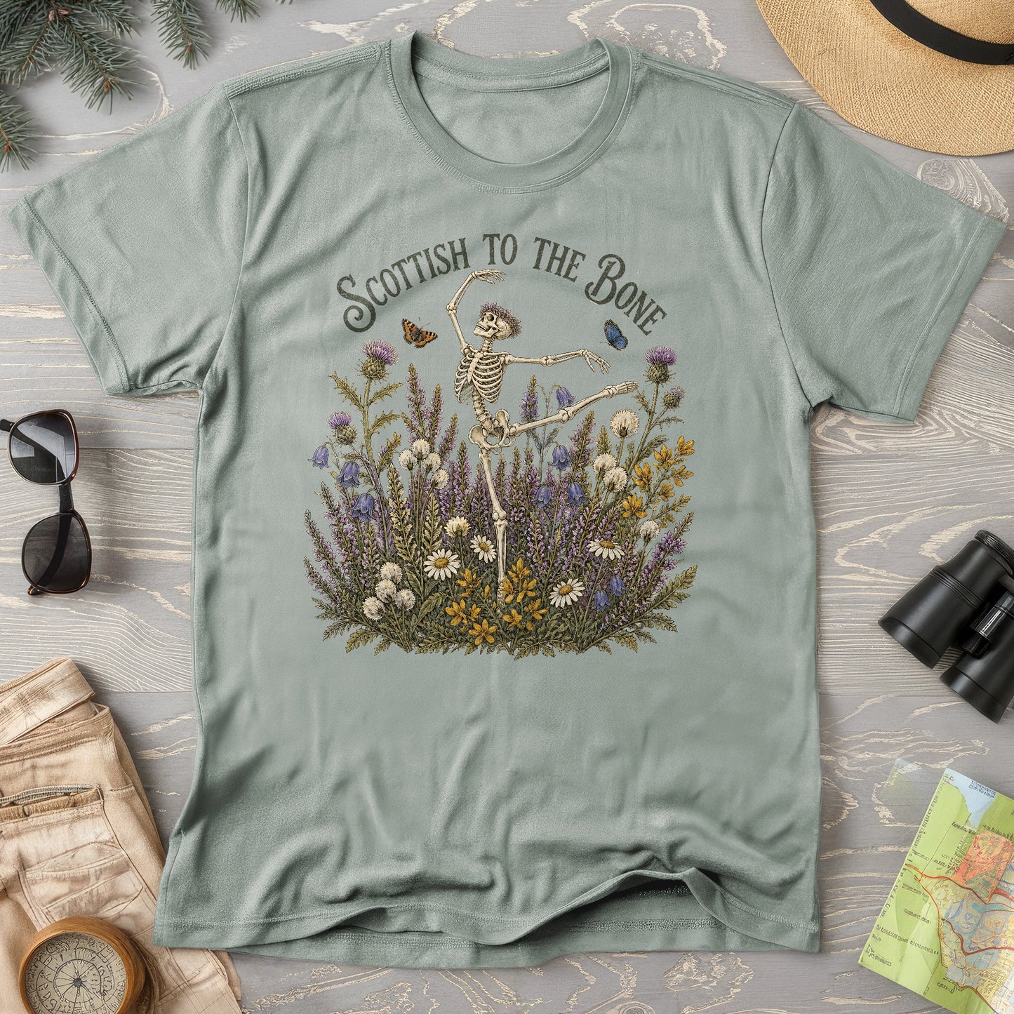 Scottish Floral Bone T-Shirt