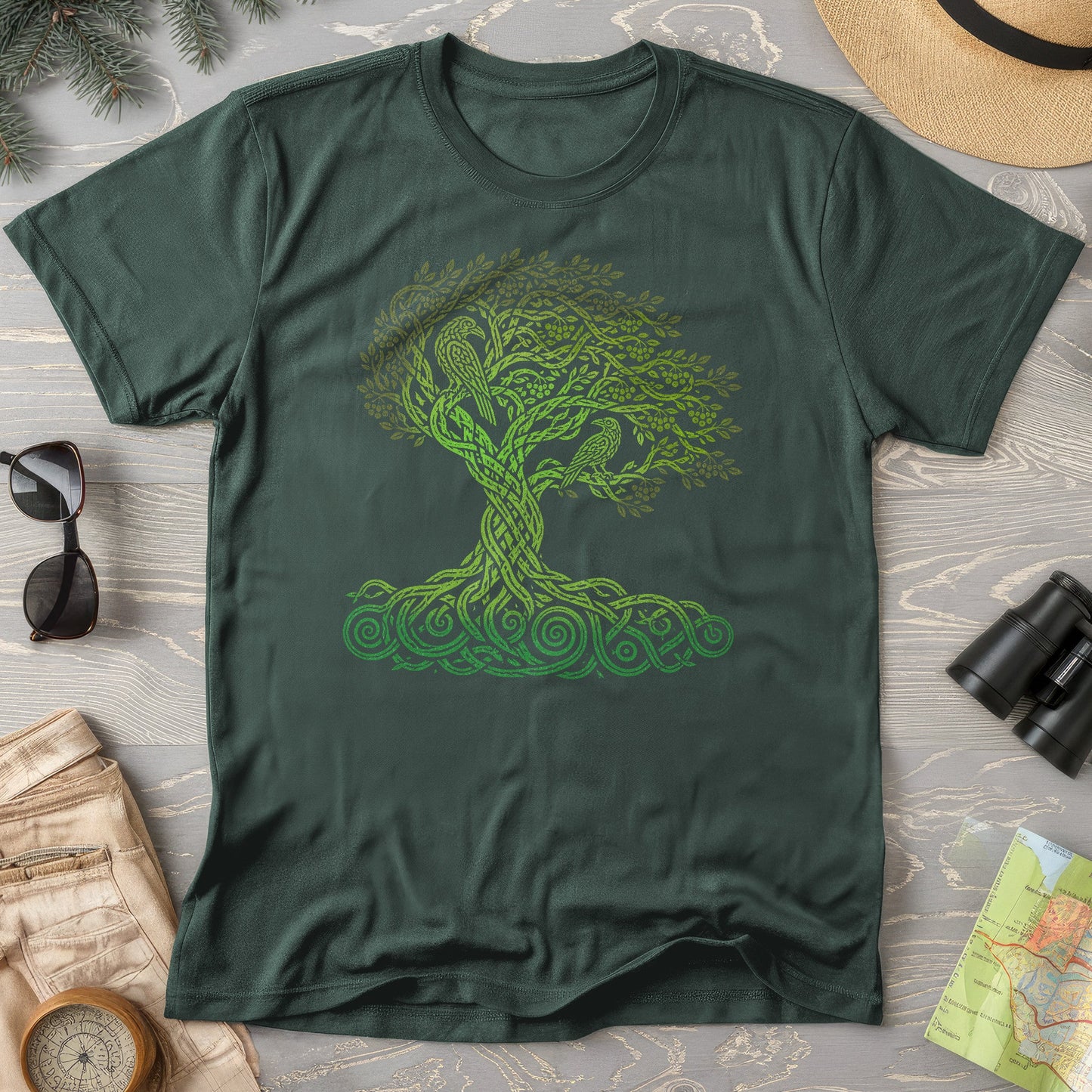 Celtic Raven Tree T-Shirt