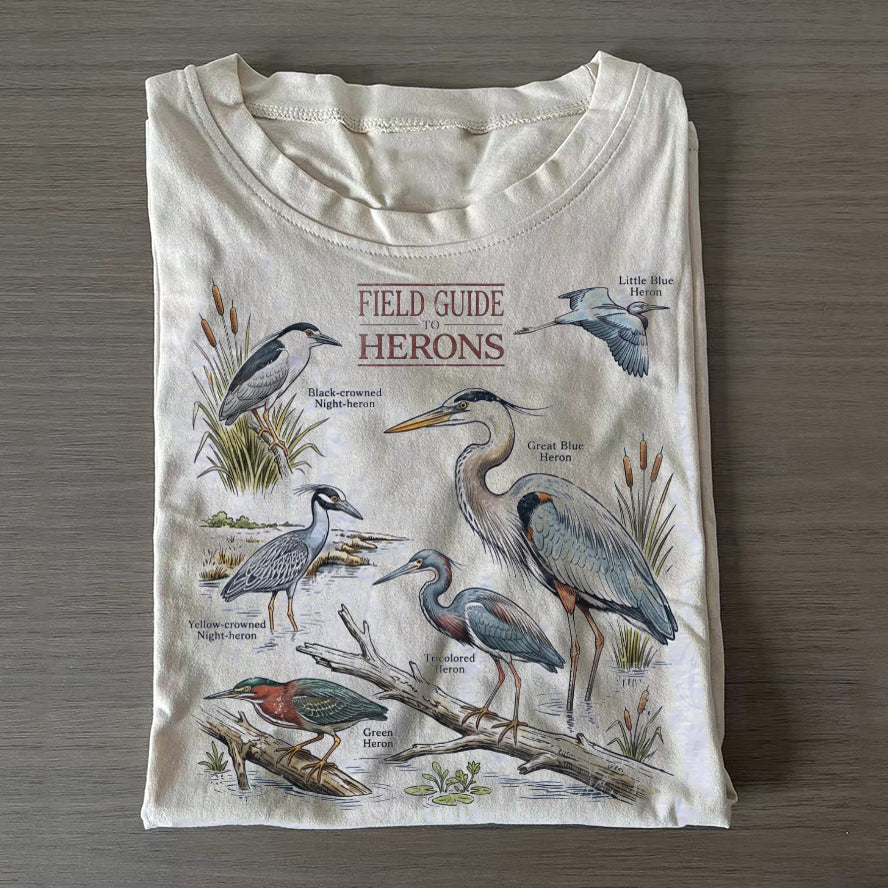 Field Guide Herons T-shirt