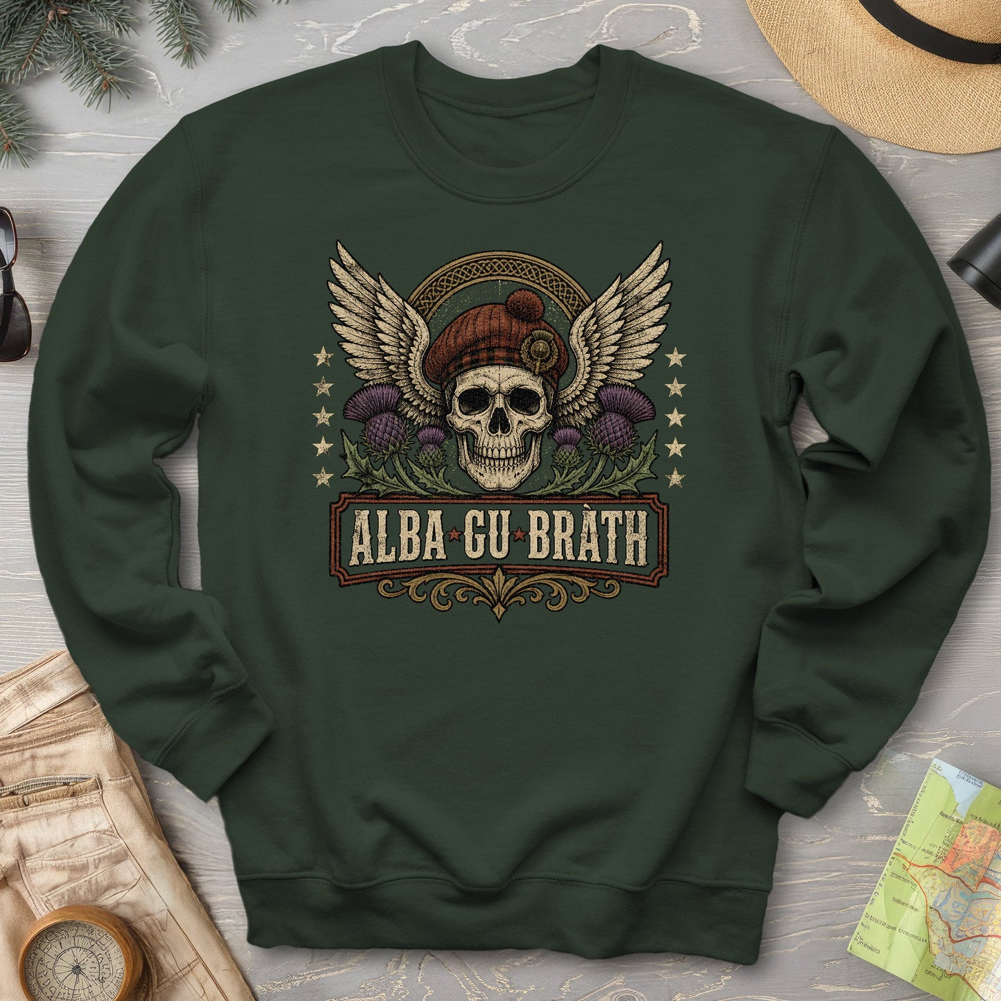 Alba Skull Thistle Sweatshirt