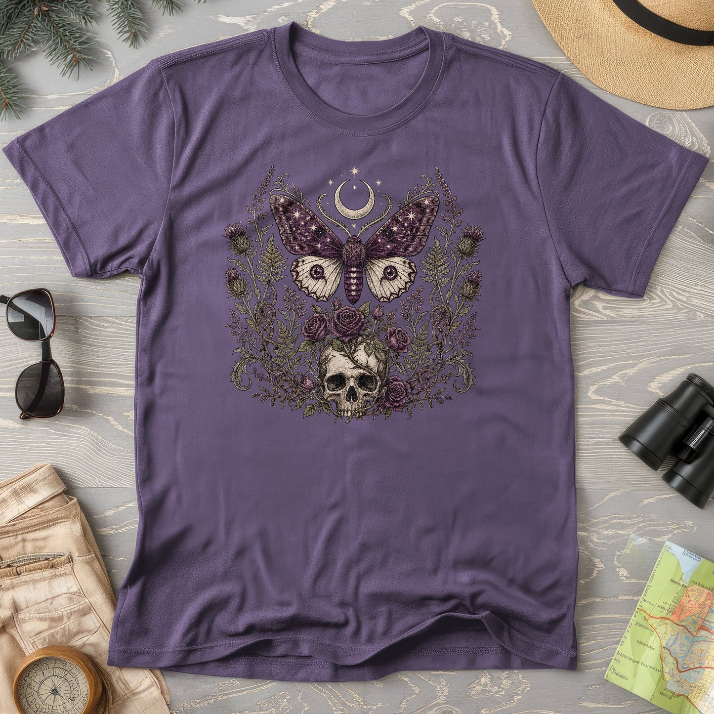 Gothic Thistle Moth T-Shirt