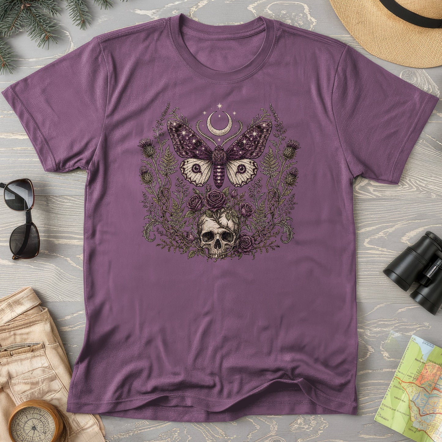 Gothic Thistle Moth T-Shirt