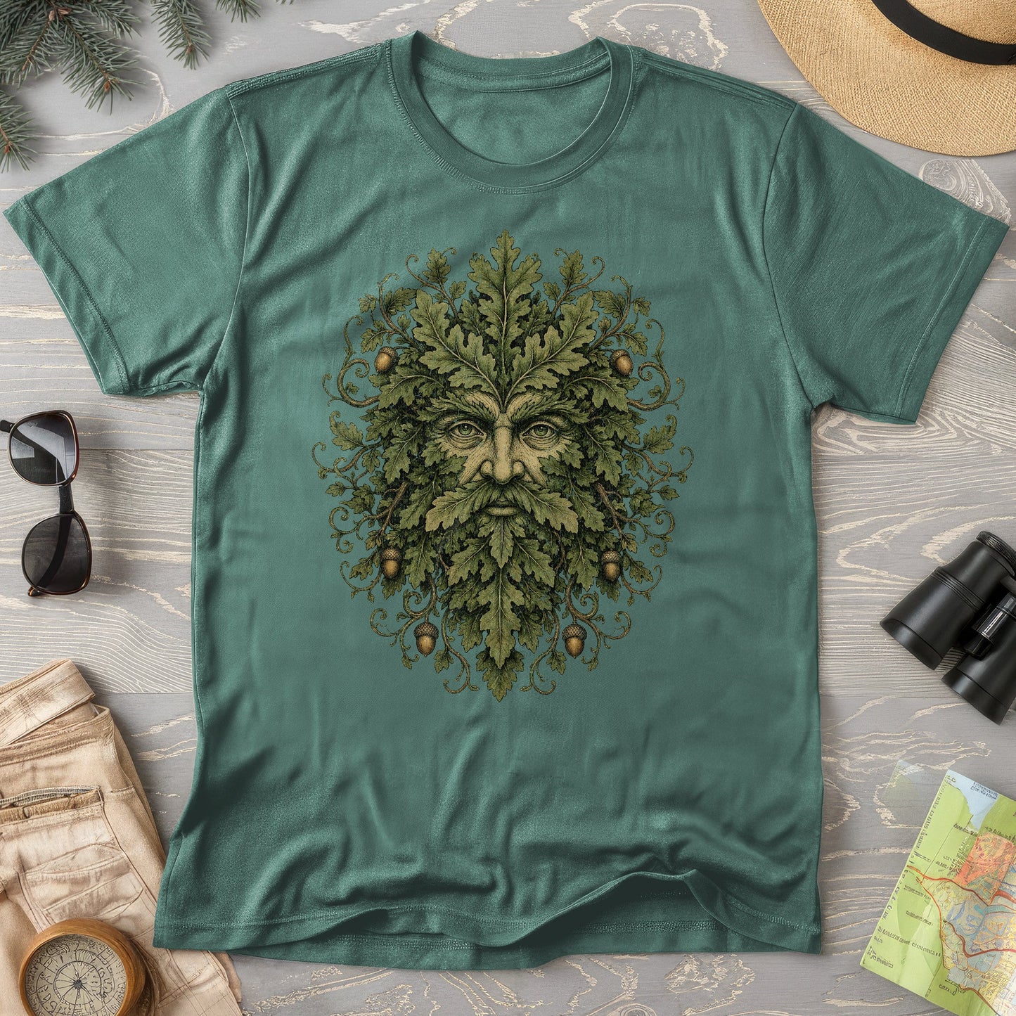 Green Man Oak T-Shirt