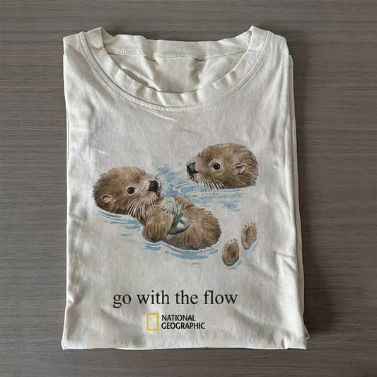 National Geographic Otter Go with the Flow T-Shirt