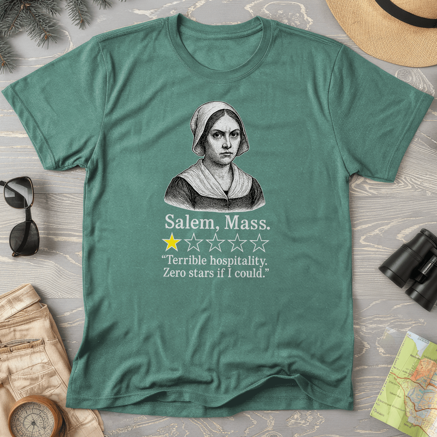 Salem Massachusetts "1 Star Review" T-Shirt