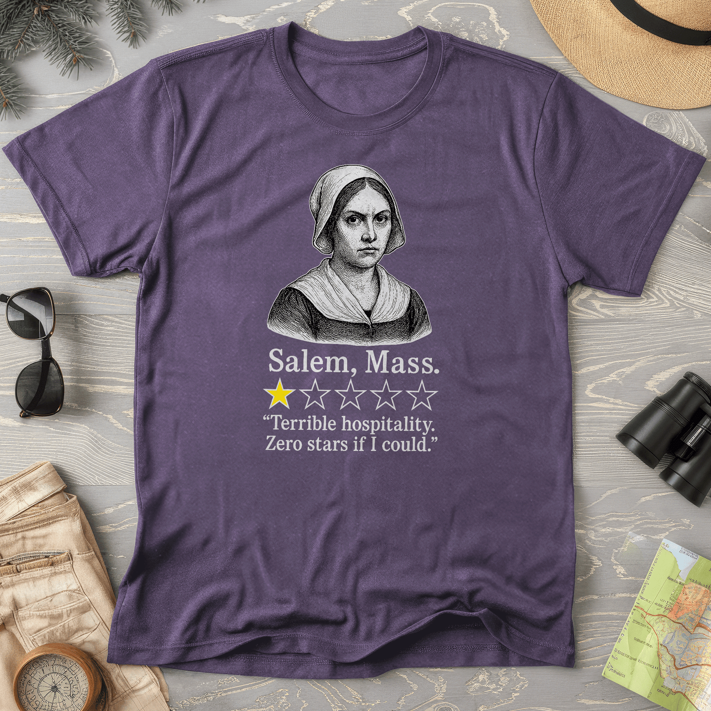 Salem Massachusetts "1 Star Review" T-Shirt