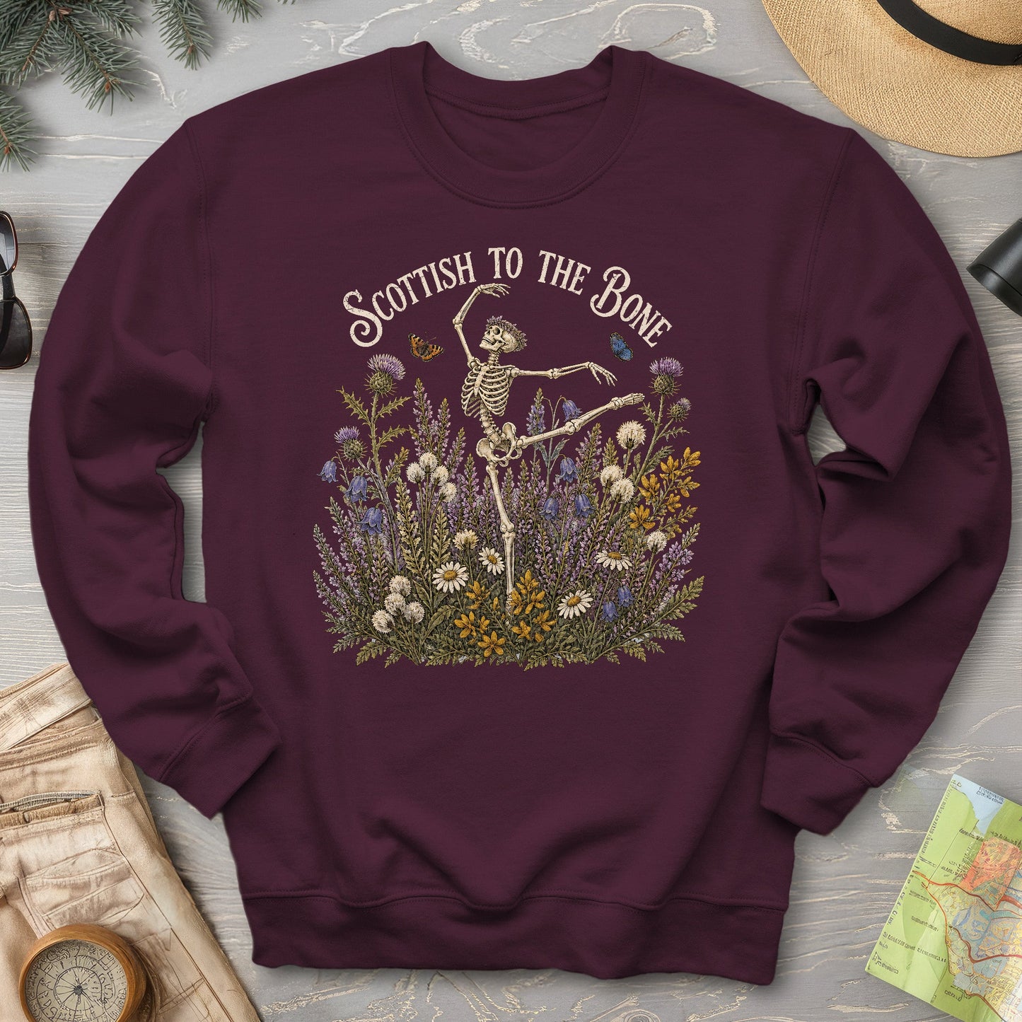 Scottish Floral Bone Sweatshirt
