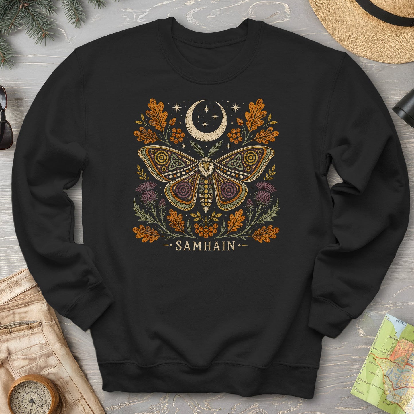 Samhain Autumn Moth Sweatshirt