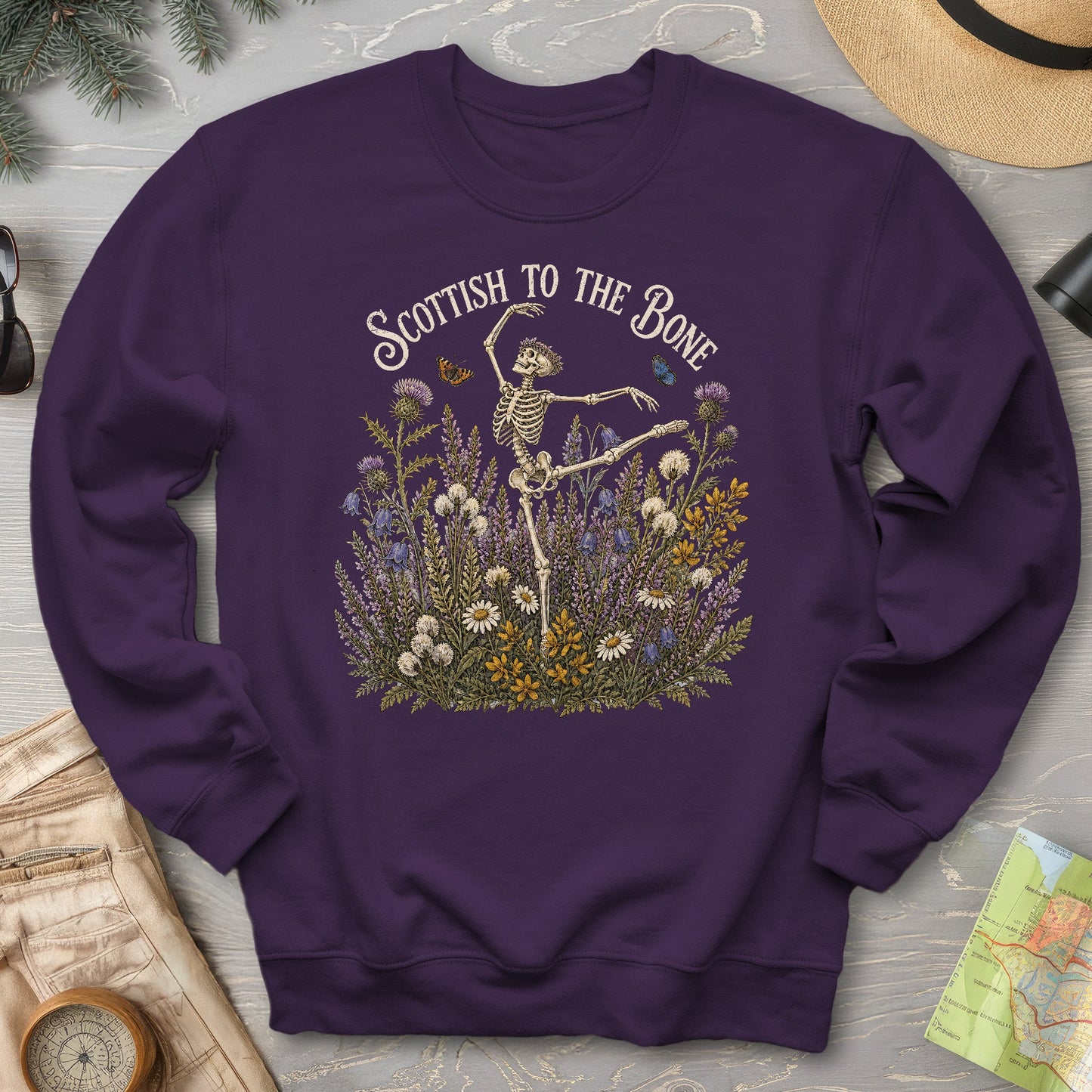 Scottish Floral Bone Sweatshirt