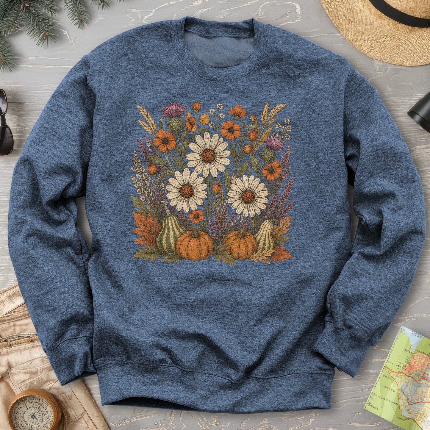 Pumpkin Florals Sweatshirt
