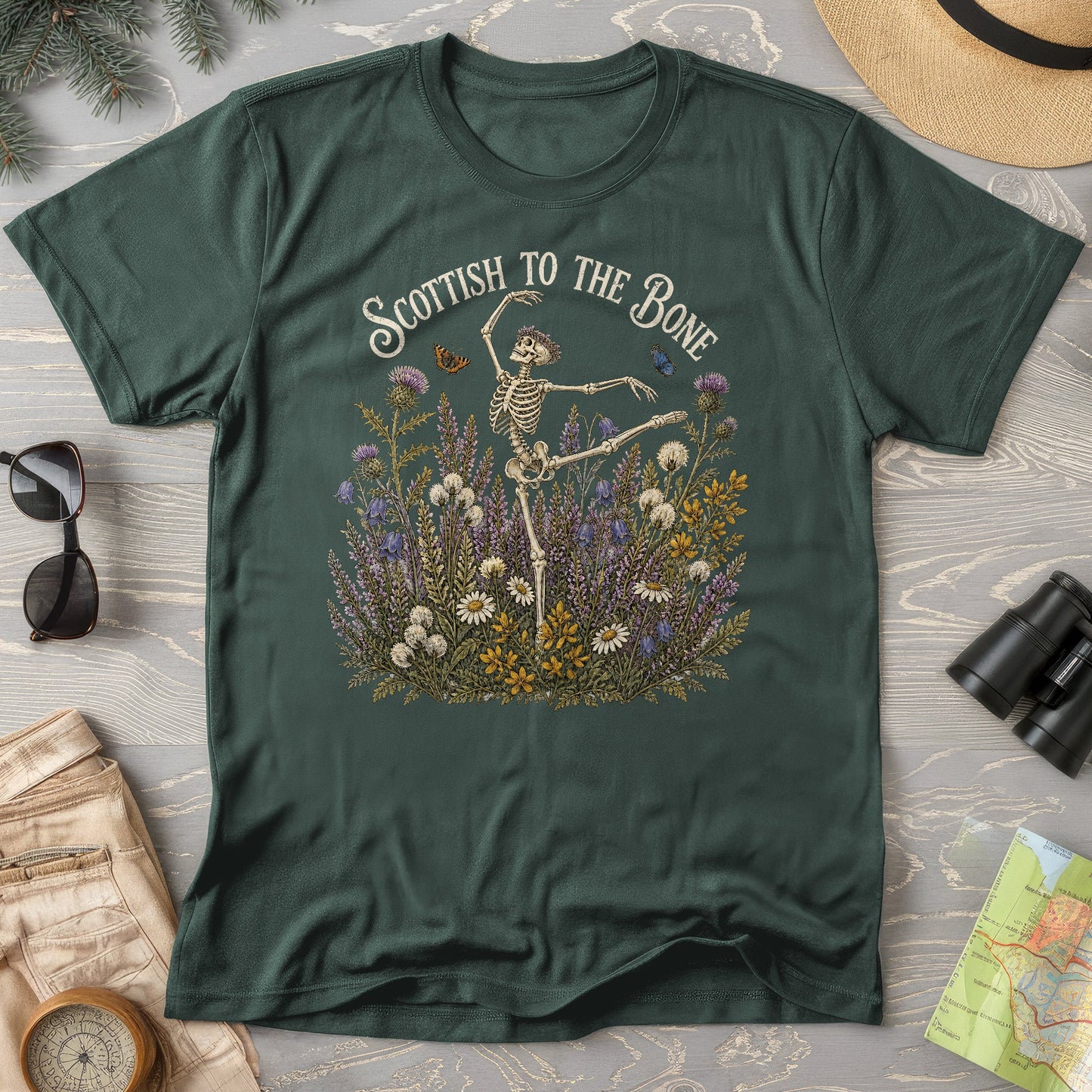 Scottish Floral Bone T-Shirt