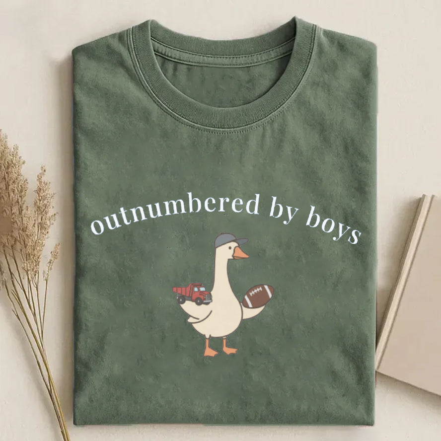 Funny Boy Mom Goose T-shirt