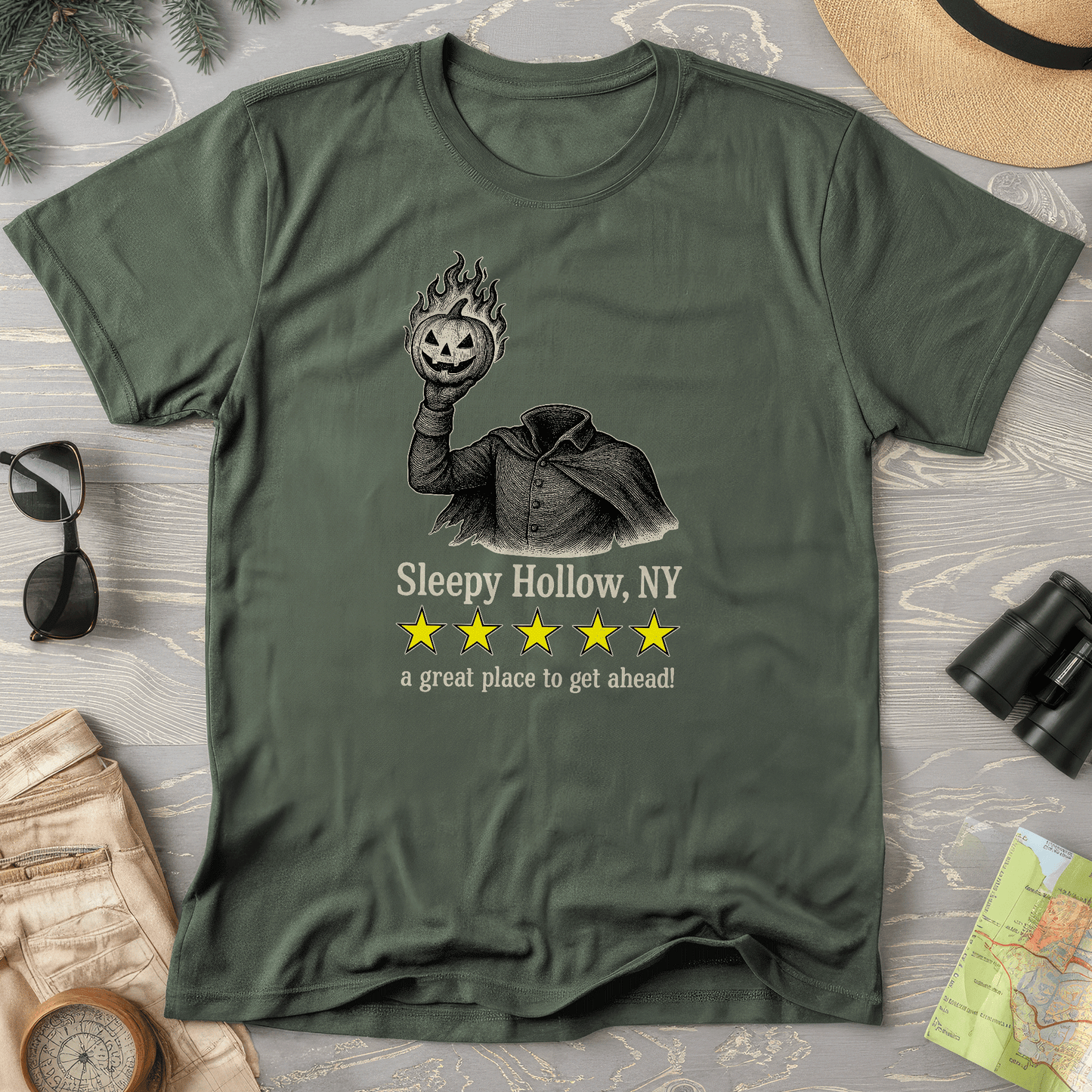Sleep Hollow NY "5 Star Review" T-Shirt