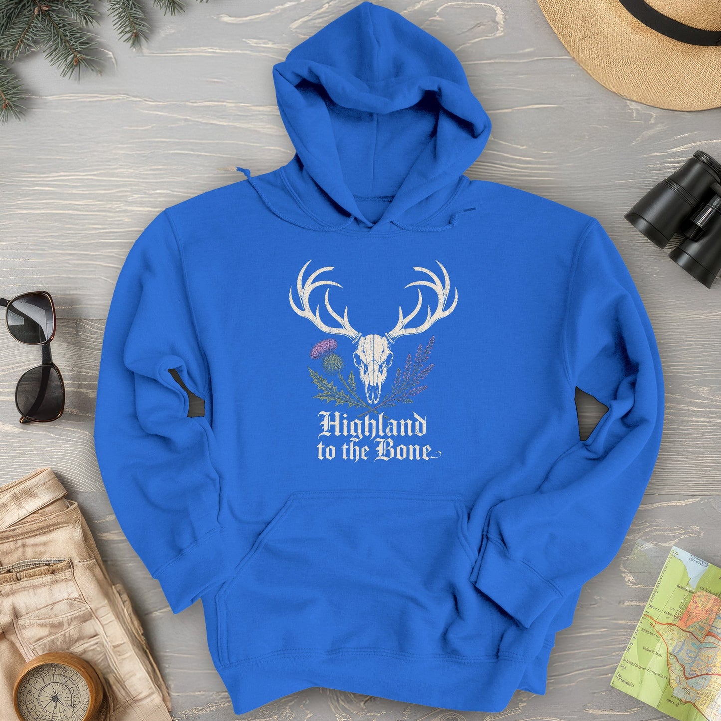 Highland Stag Skull Hoodie