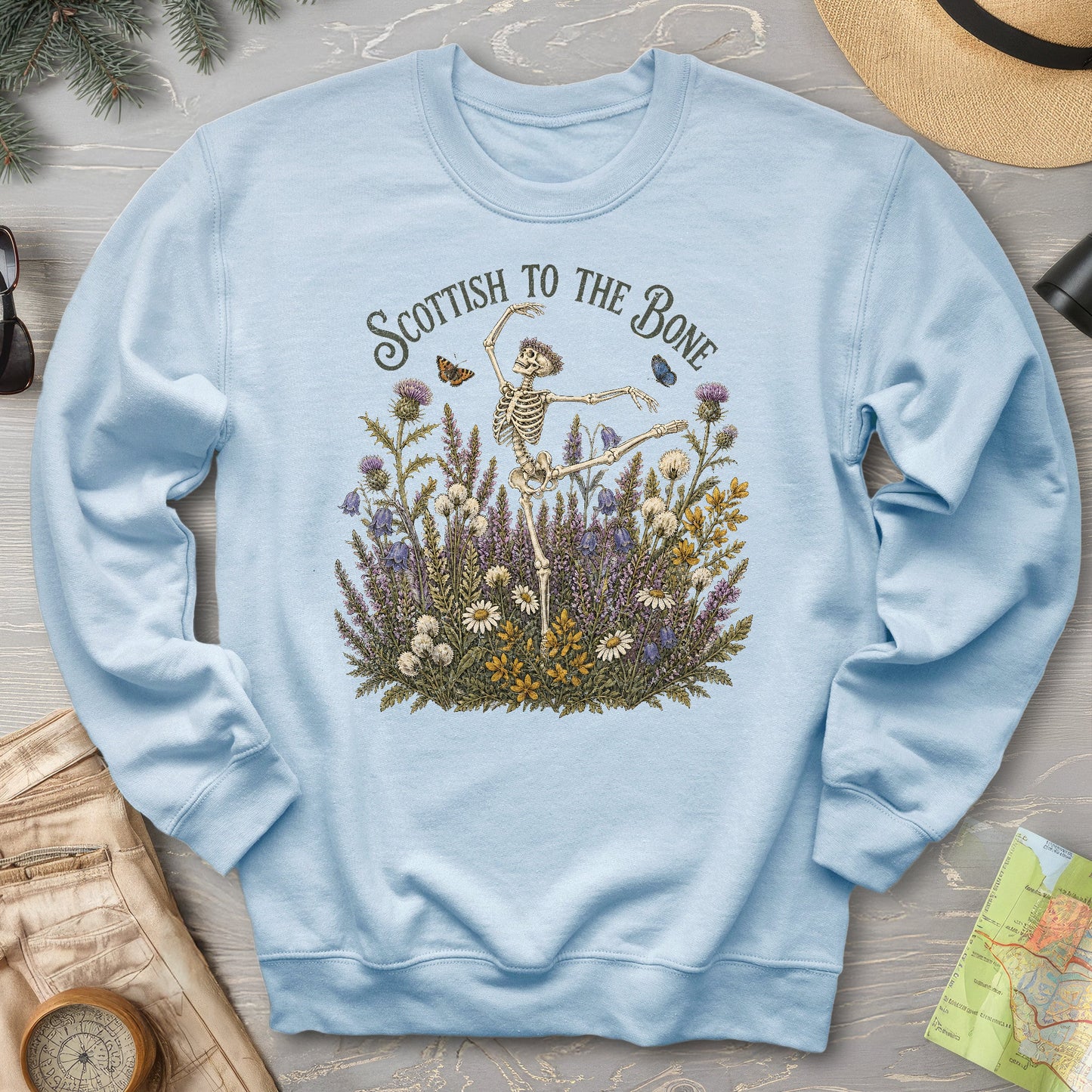Scottish Floral Bone Sweatshirt