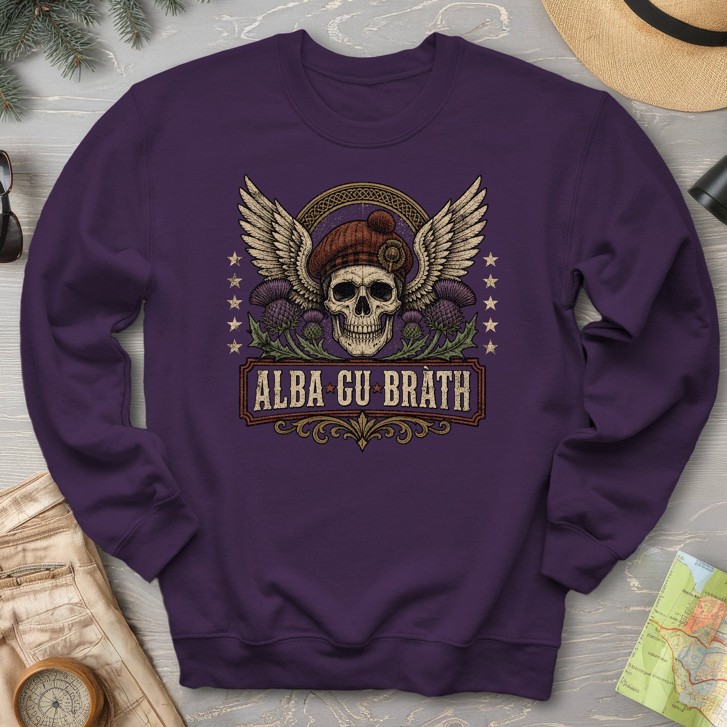Alba Skull Thistle Sweatshirt