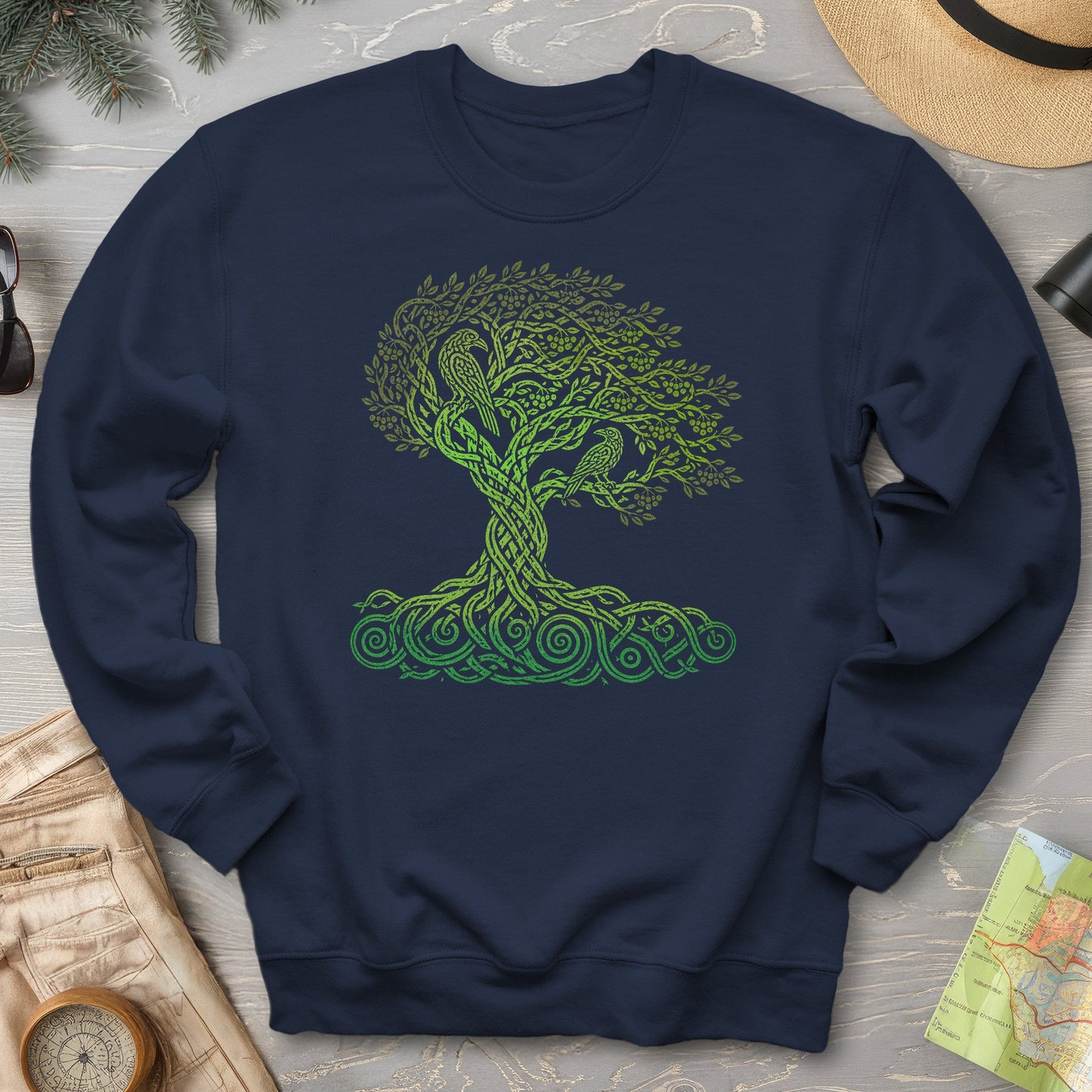 Celtic Raven Tree Sweatshirt