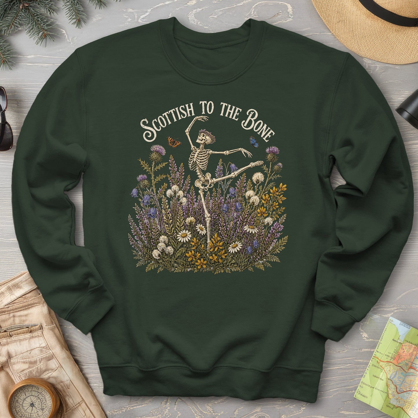 Scottish Floral Bone Sweatshirt