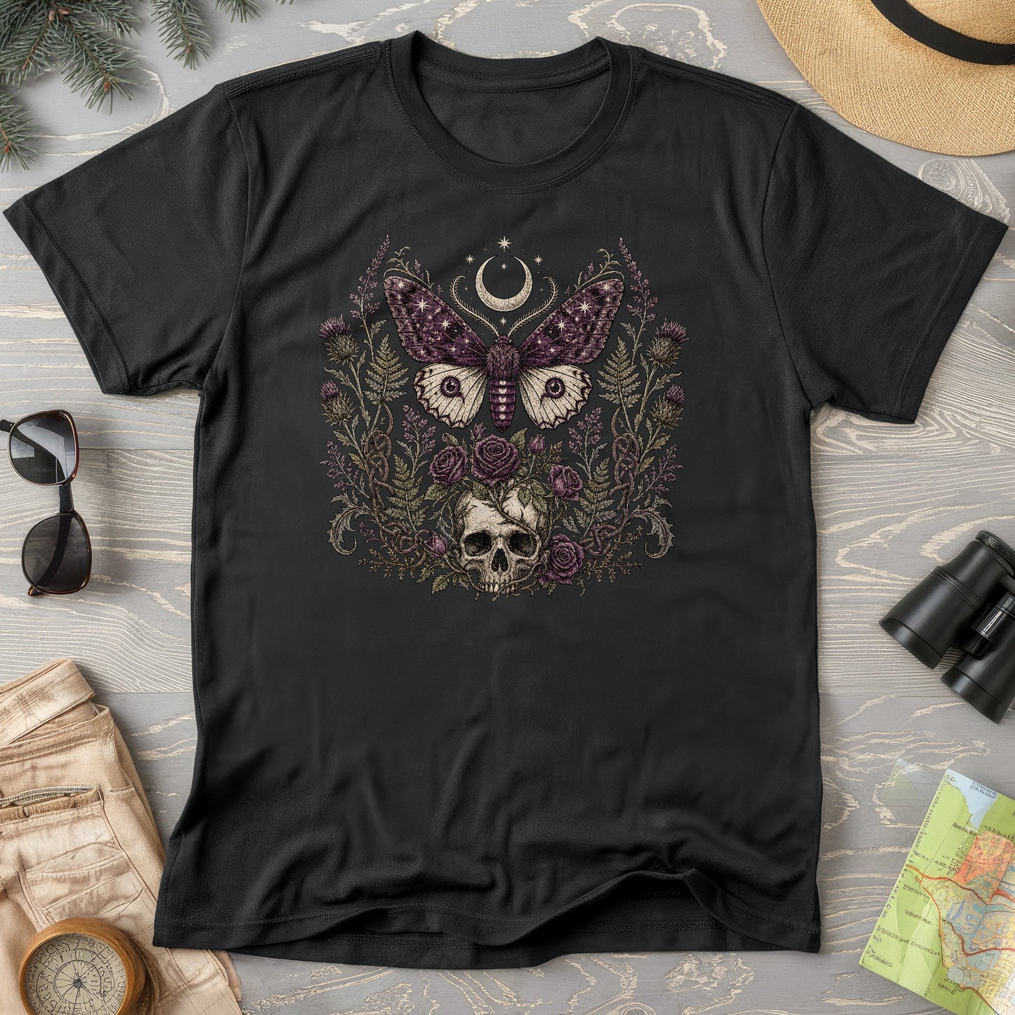 Gothic Thistle Moth T-Shirt