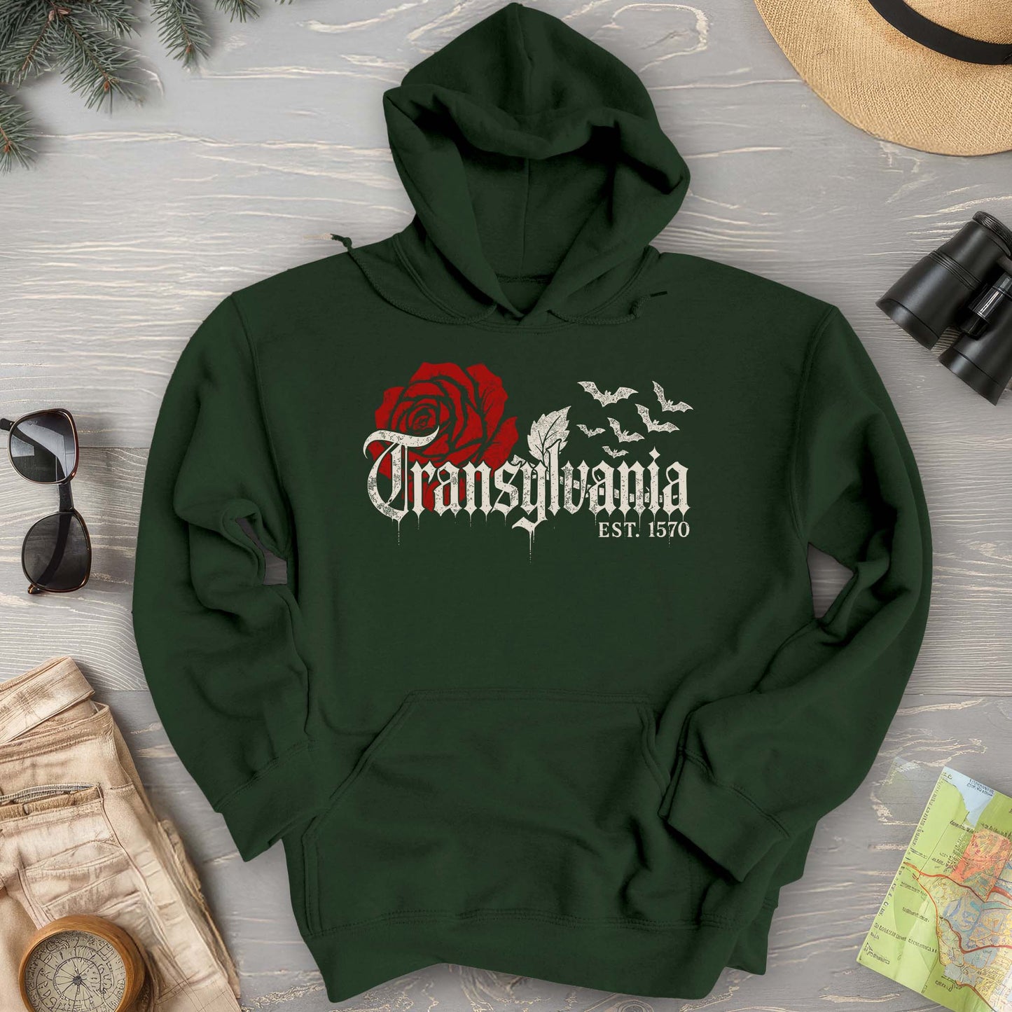 Transylvania Gothic Rose Hoodie