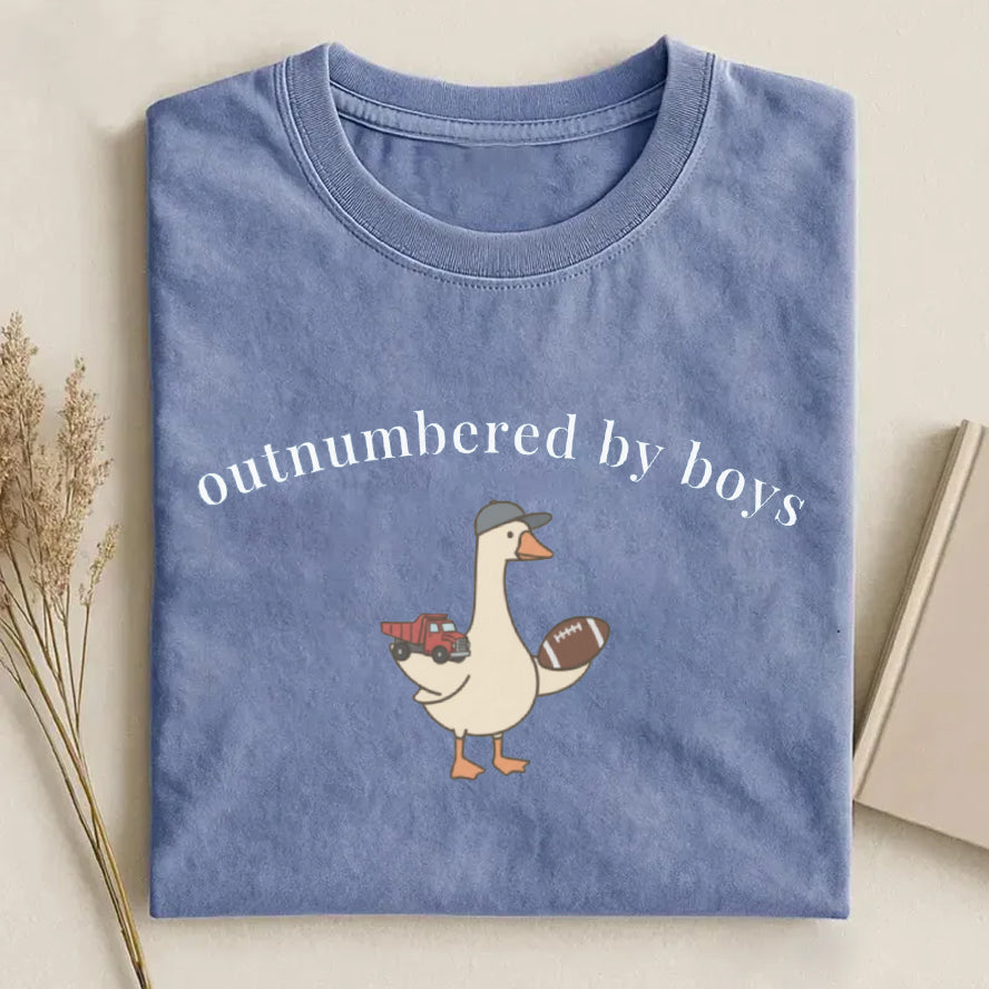 Funny Boy Mom Goose T-shirt
