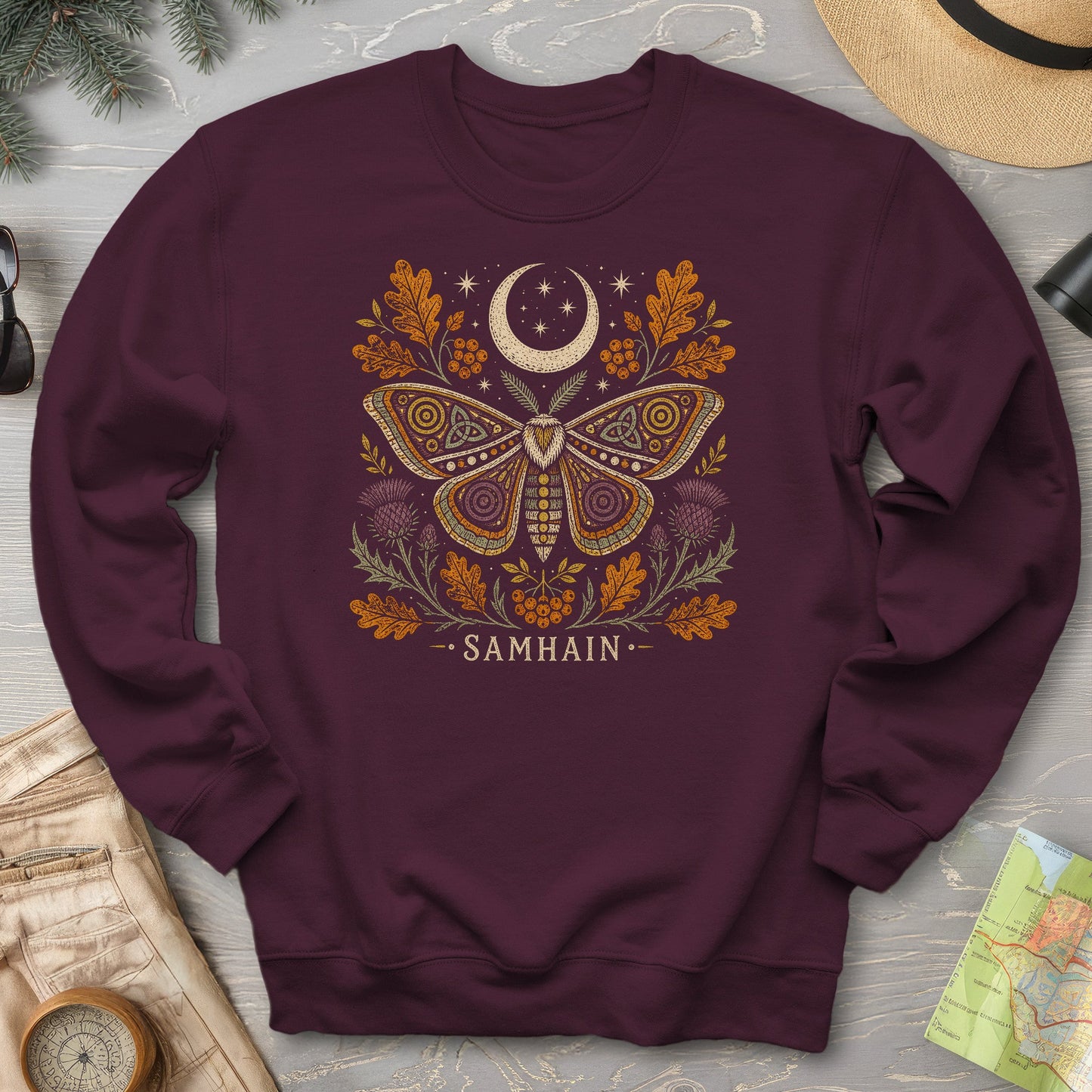 Samhain Autumn Moth Sweatshirt