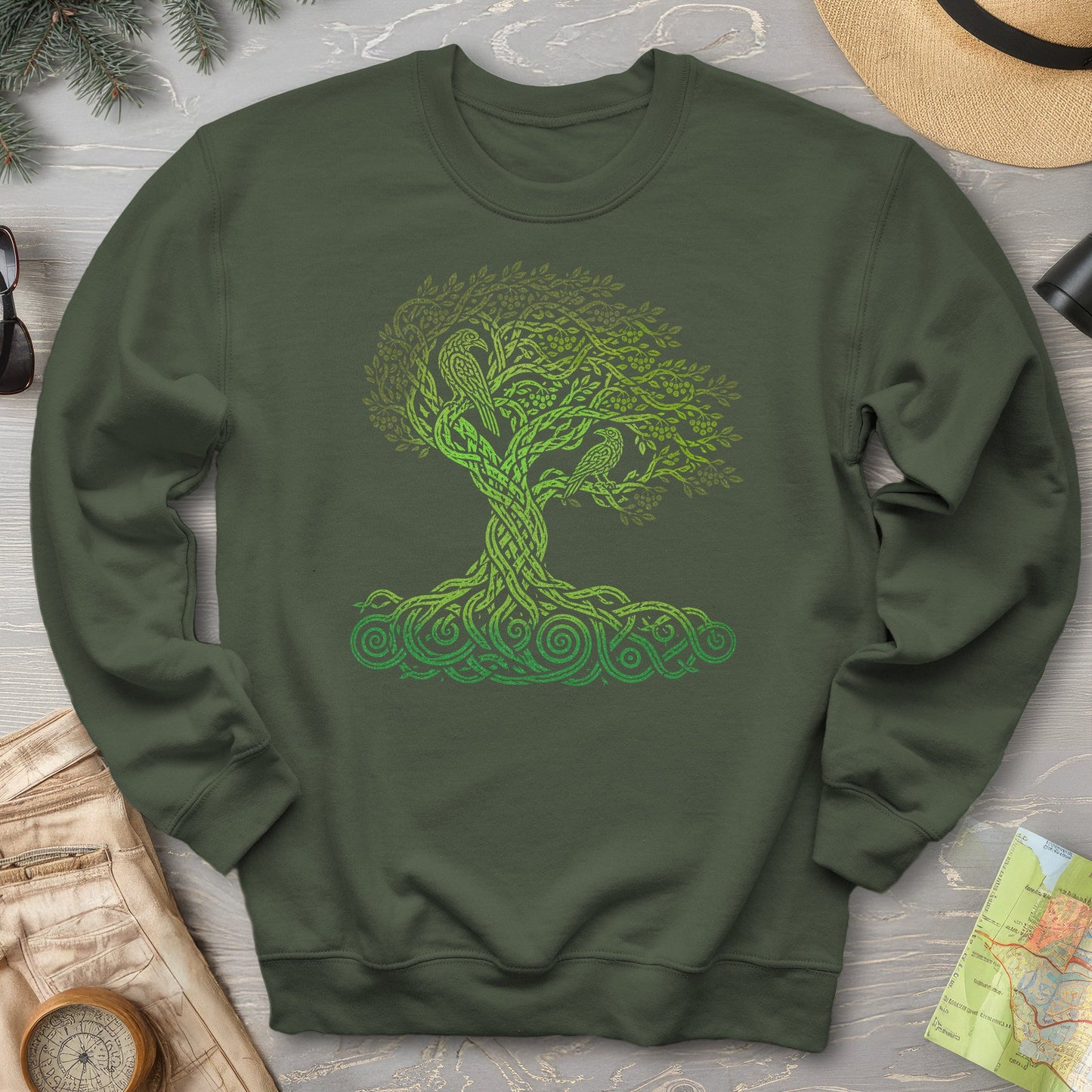 Celtic Raven Tree Sweatshirt