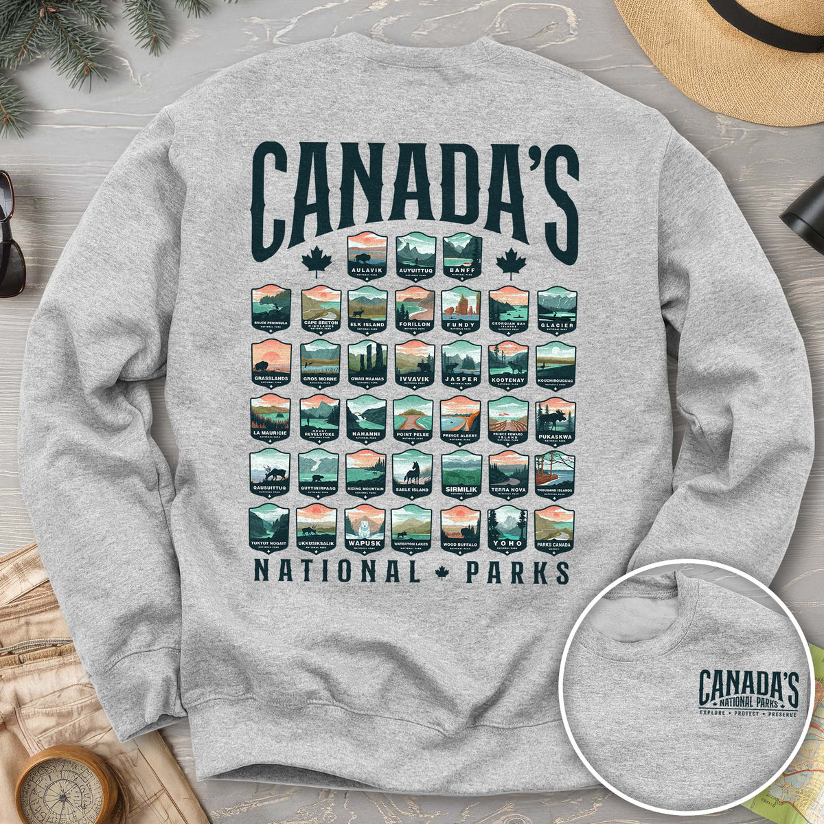 Canada's National Parks "Badges" Sweatshirt