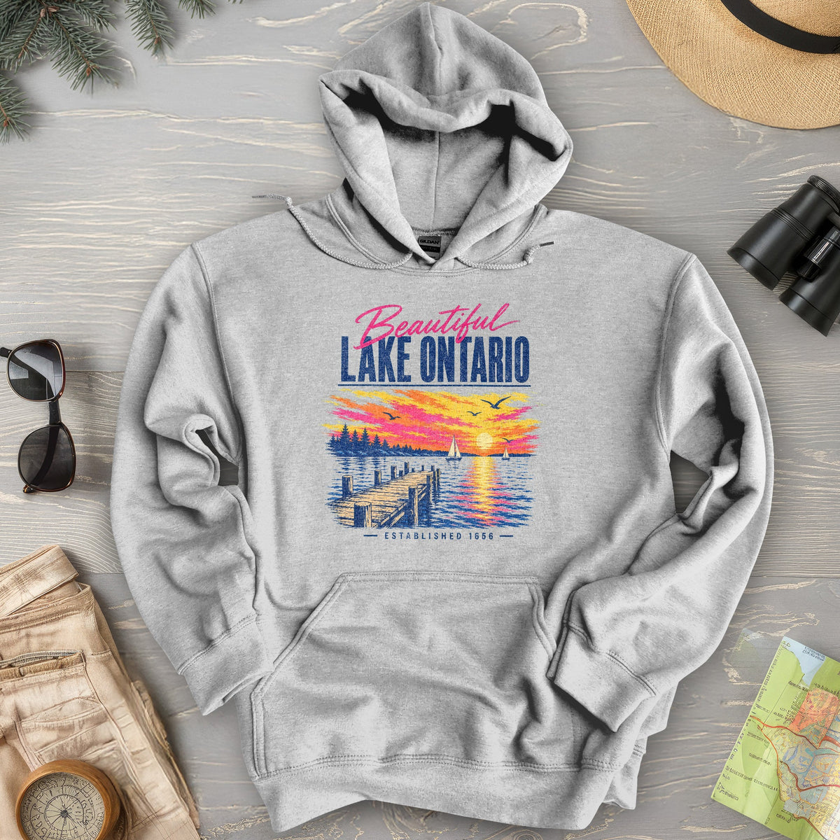Lake Ontario Color Burst Hoodie